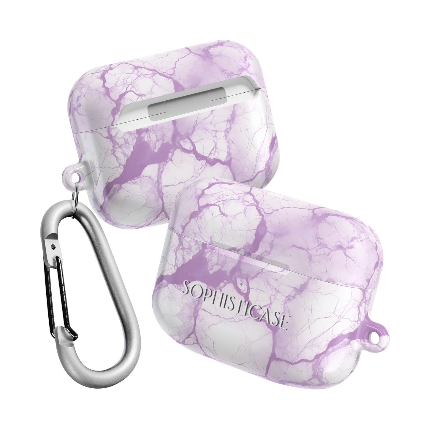 AirPod Cases - Marble Opulence in Purple