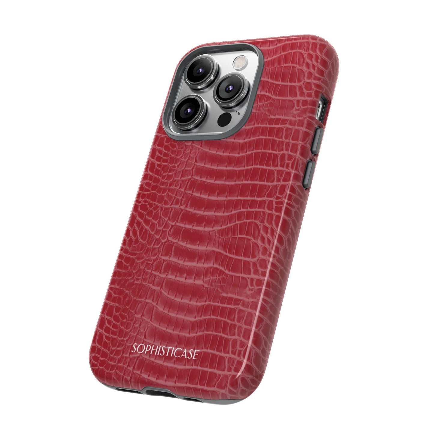 Luxe Leather in Cherry Red - iPhone Case