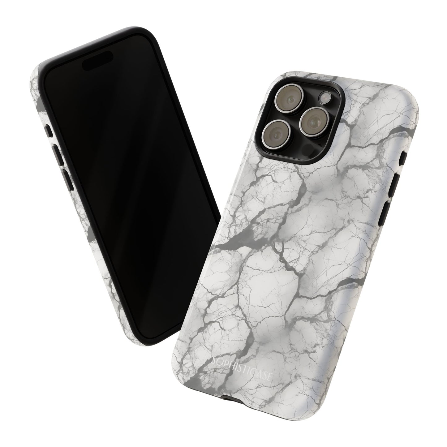 Marble Opulence in Charcoal Grey - iPhone Case