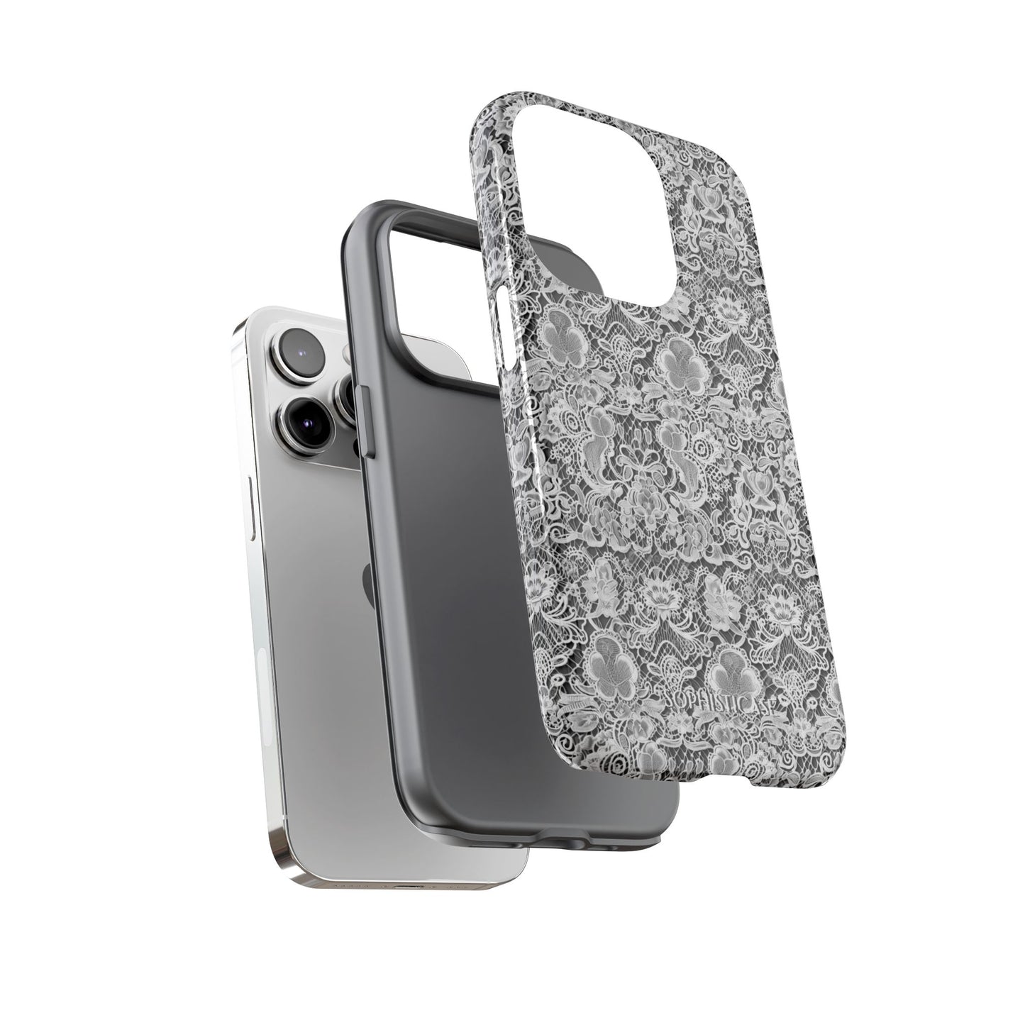Luxe Lace in Black - iPhone Case
