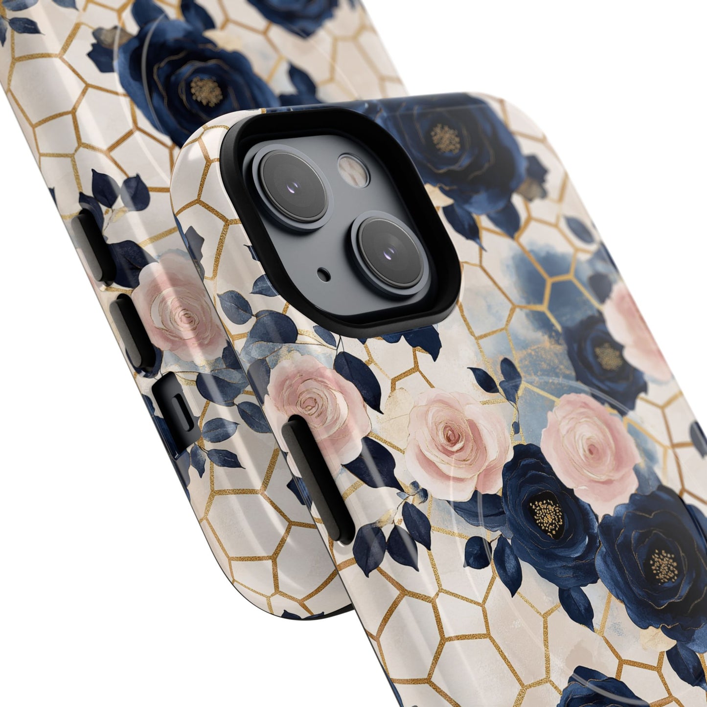 Royal Floral in Navy Hive - iPhone Magsafe Case