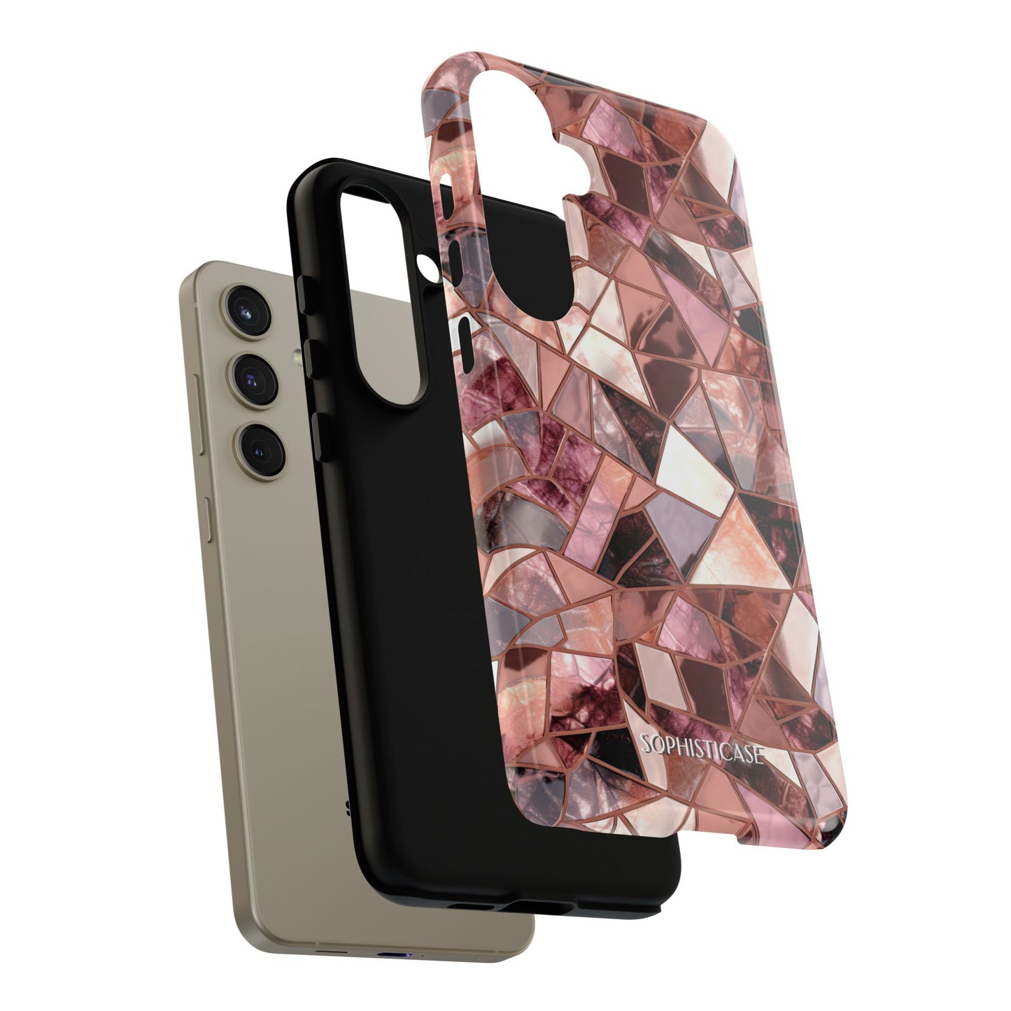 Rose' Runway in Merlot Mosaic - Tough Phone Case