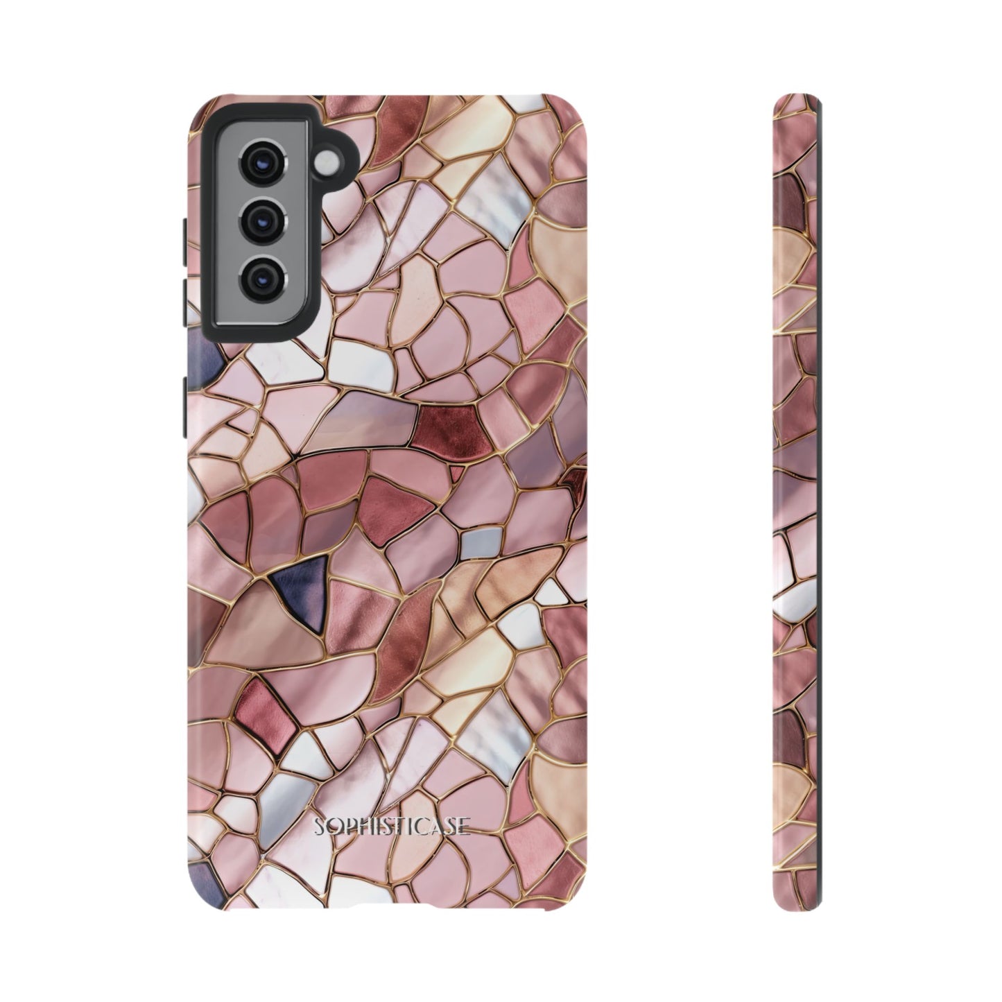 Rose' Runway in Pink Mosaic - Tough Phone Case