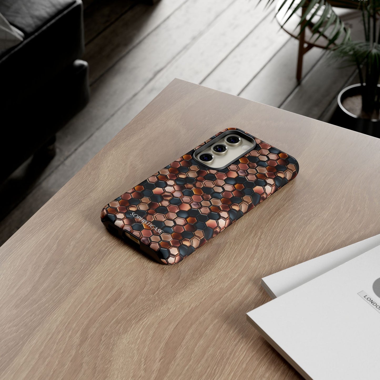 Rose' Runway in Honeycomb Mosaic - Tough Phone Case