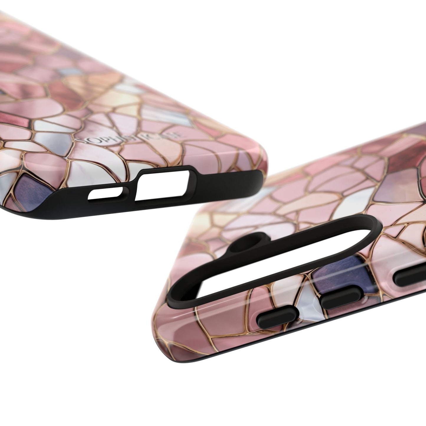 Rose' Runway in Pink Mosaic - Tough Phone Case