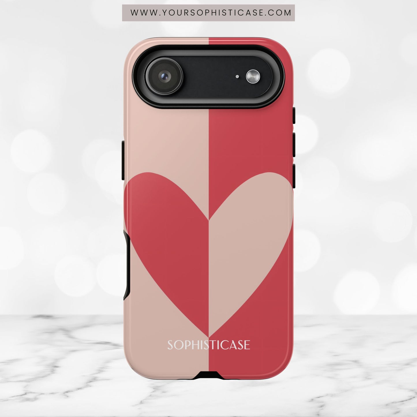 Be Mine in Red and Brown - iPhone Case