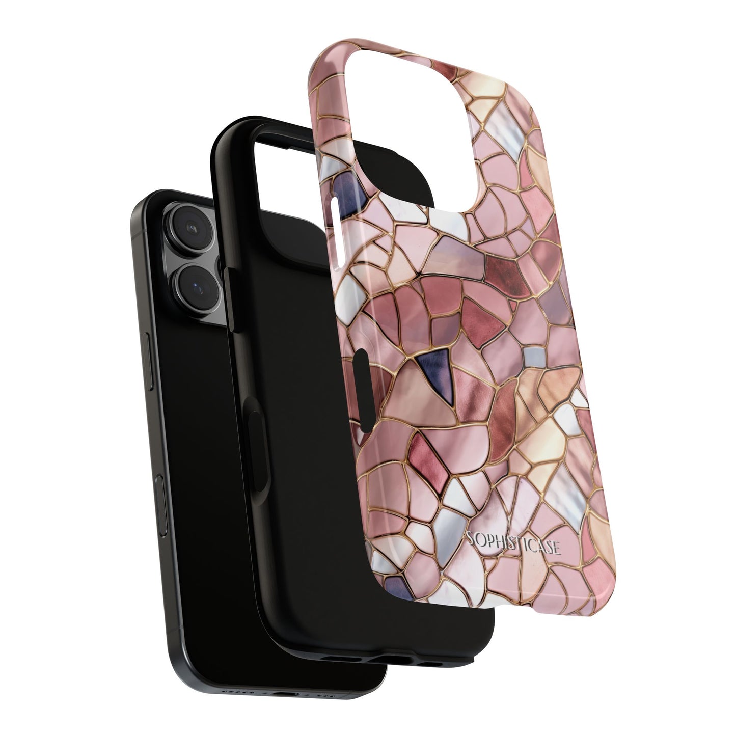 Rose' Runway in Pink Mosaic - Tough Phone Case