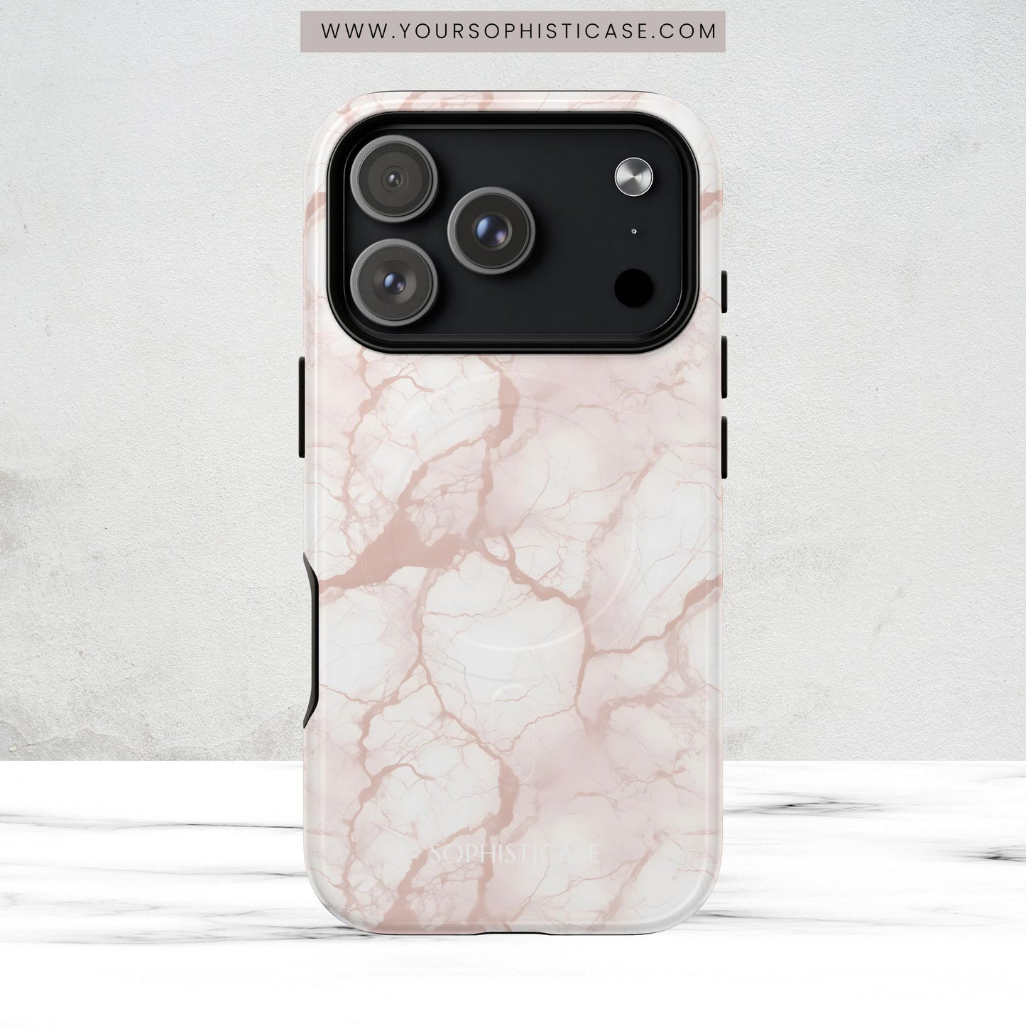 Marble Opulence in Neutral Beige - Magsafe Case