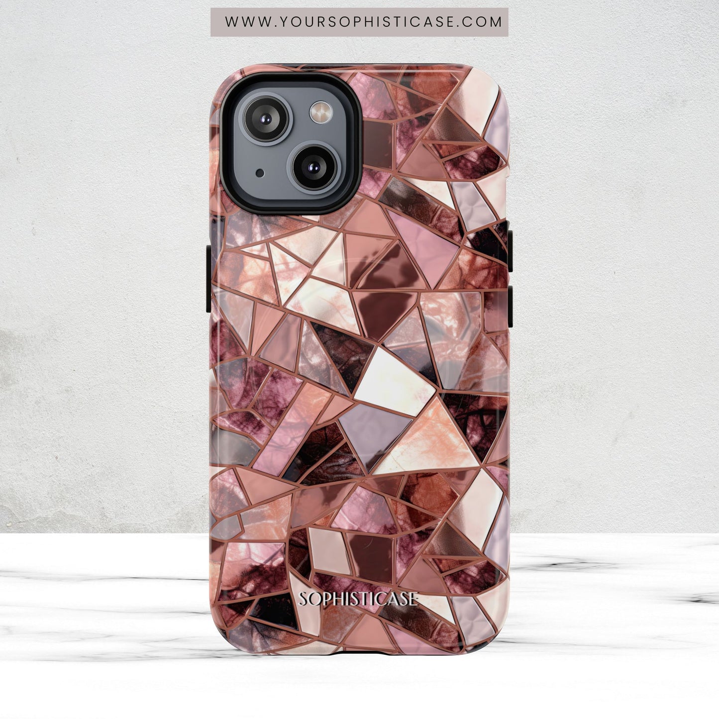 Rose' Runway in Merlot Mosaic - Magsafe Case