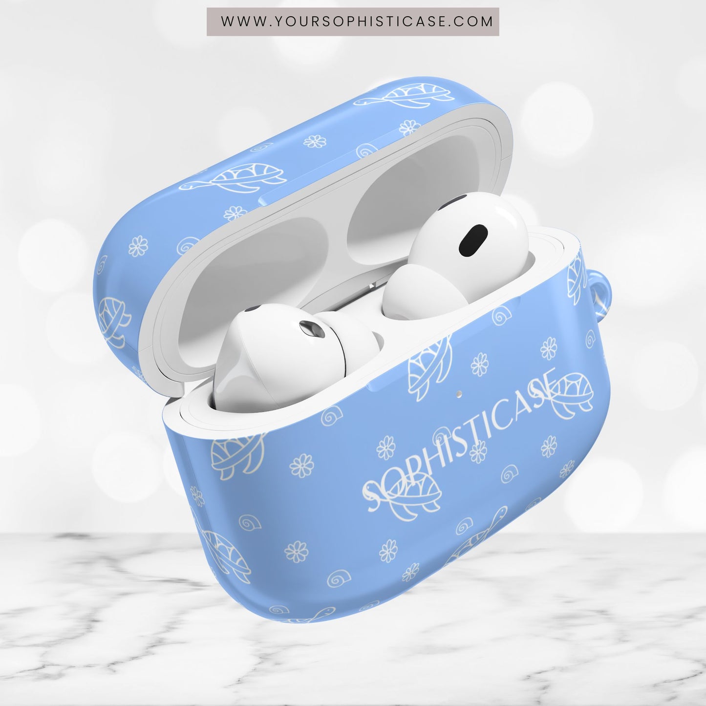 AirPod Cases - Turtle Island in Blue