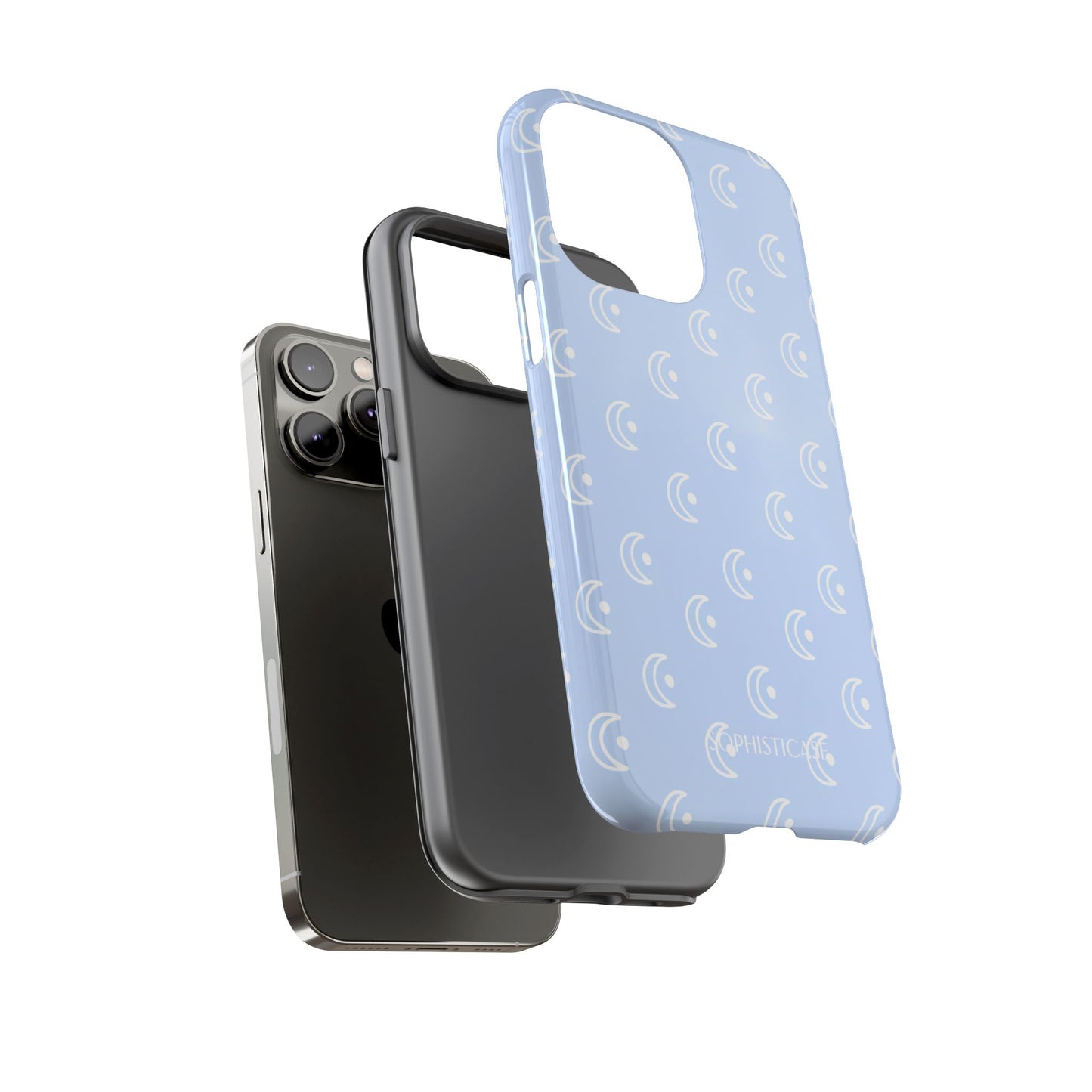 Moon Phase in Baby Blue - iPhone Case
