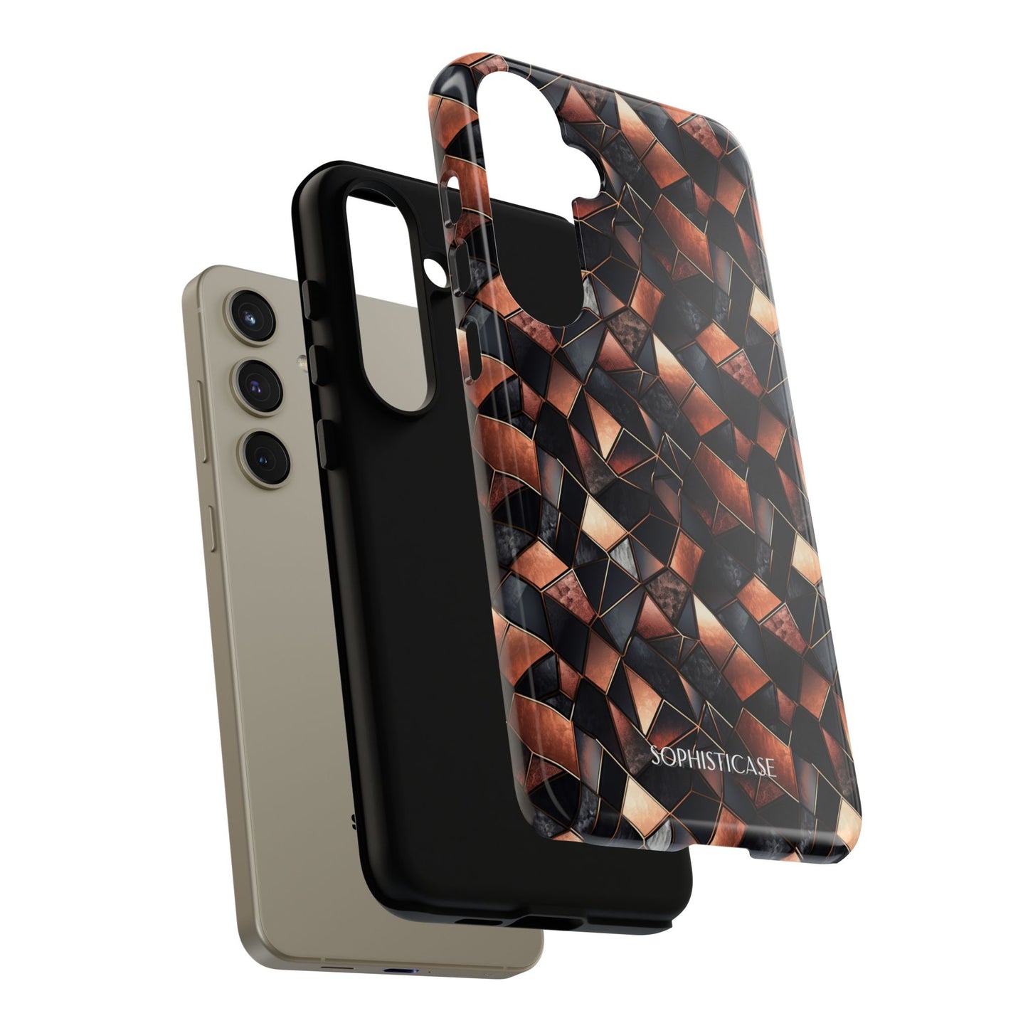 Rose' Runway in Noir Mosaic - Tough Phone Case