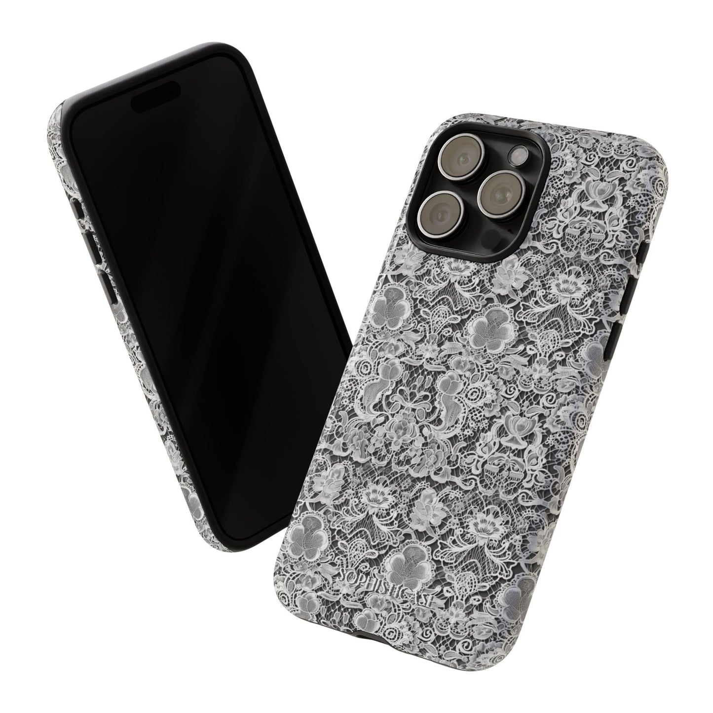 Luxe Lace in Black - iPhone Case