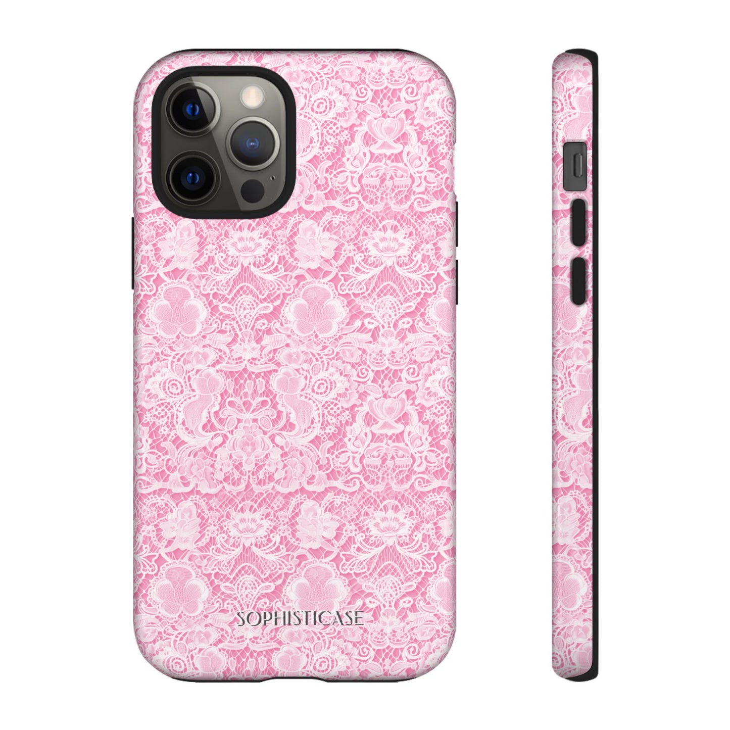 Luxe Lace in Pink - iPhone Case