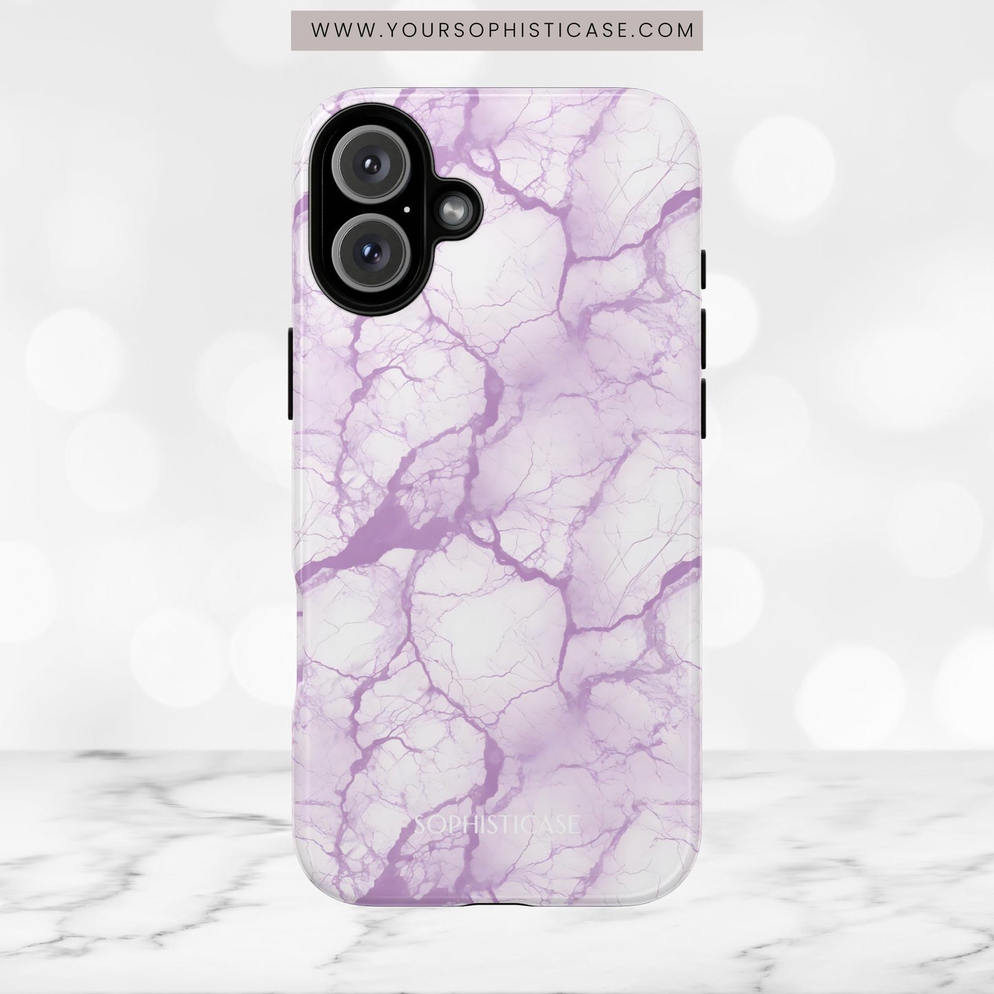 Marble Opulence in Purple - iPhone Case