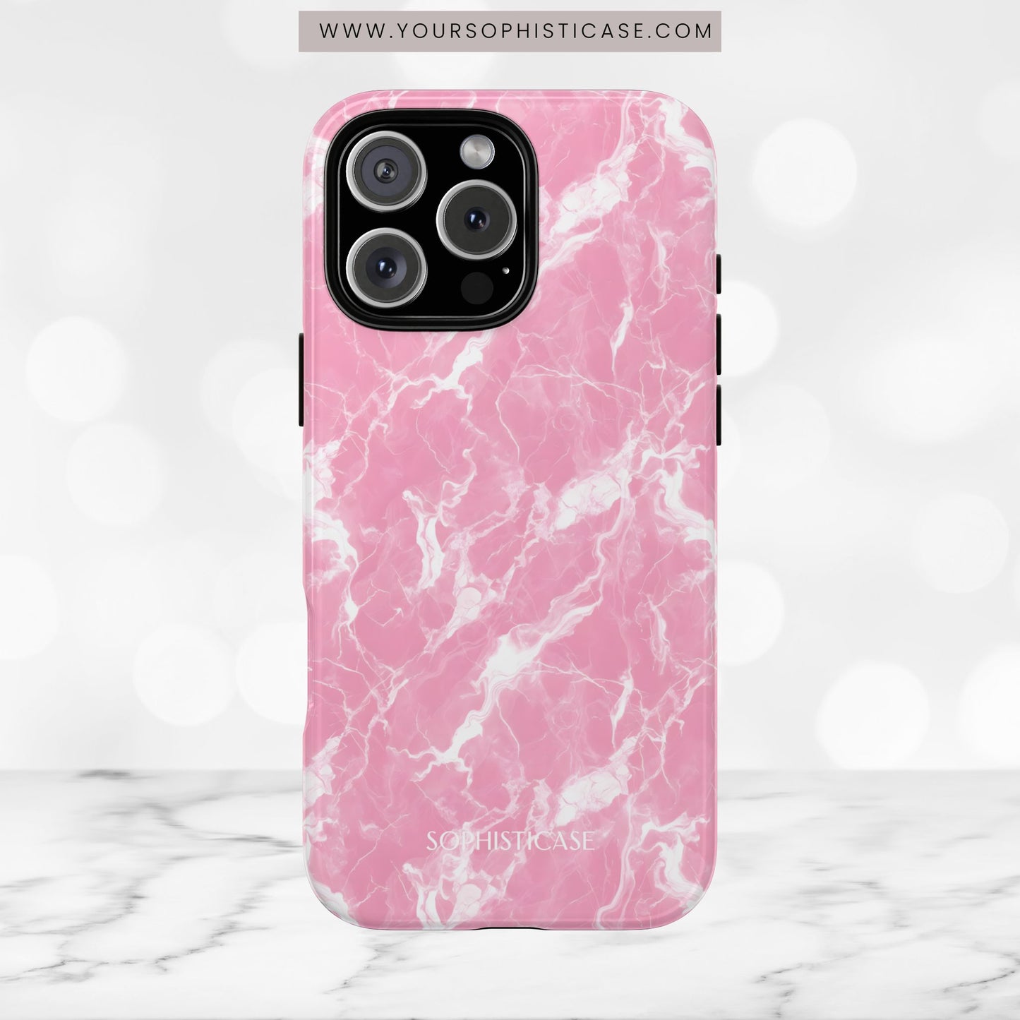 Marble Crush in Pink - iPhone Case