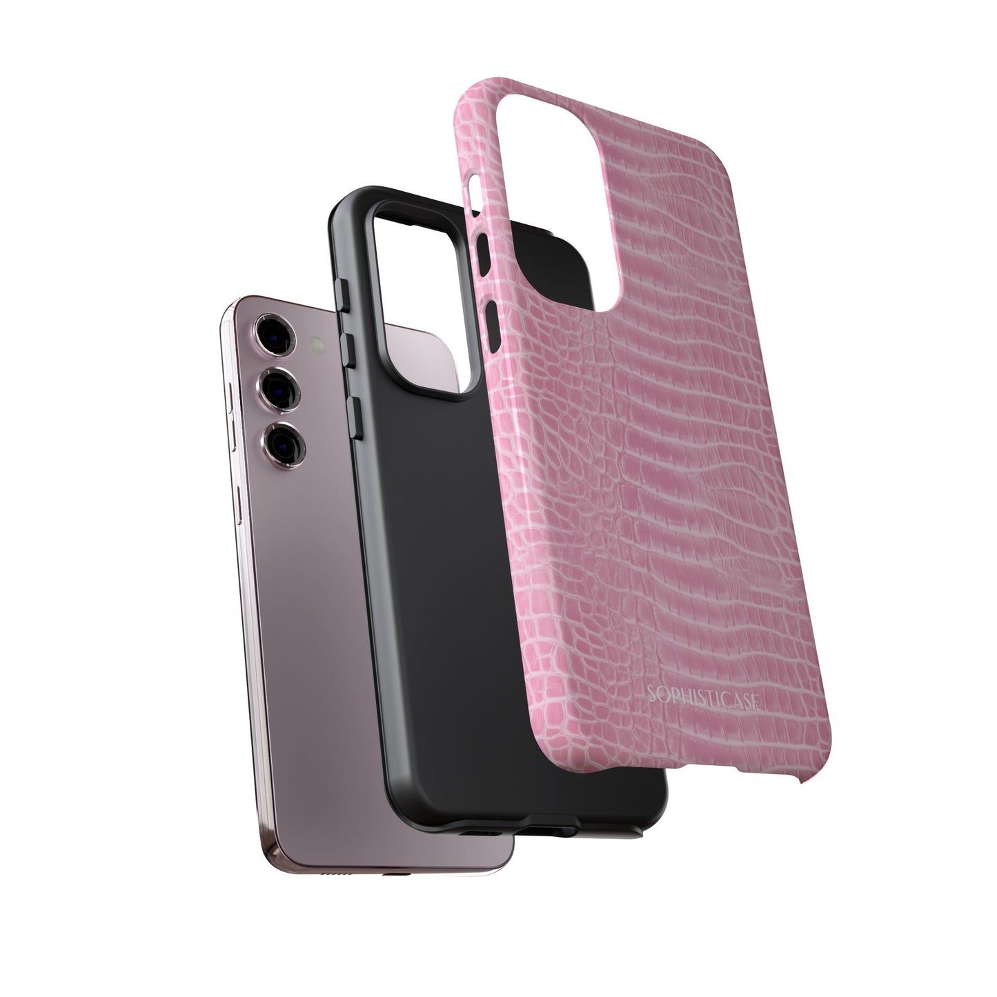 Luxe Leather in Pink - Tough Phone Case