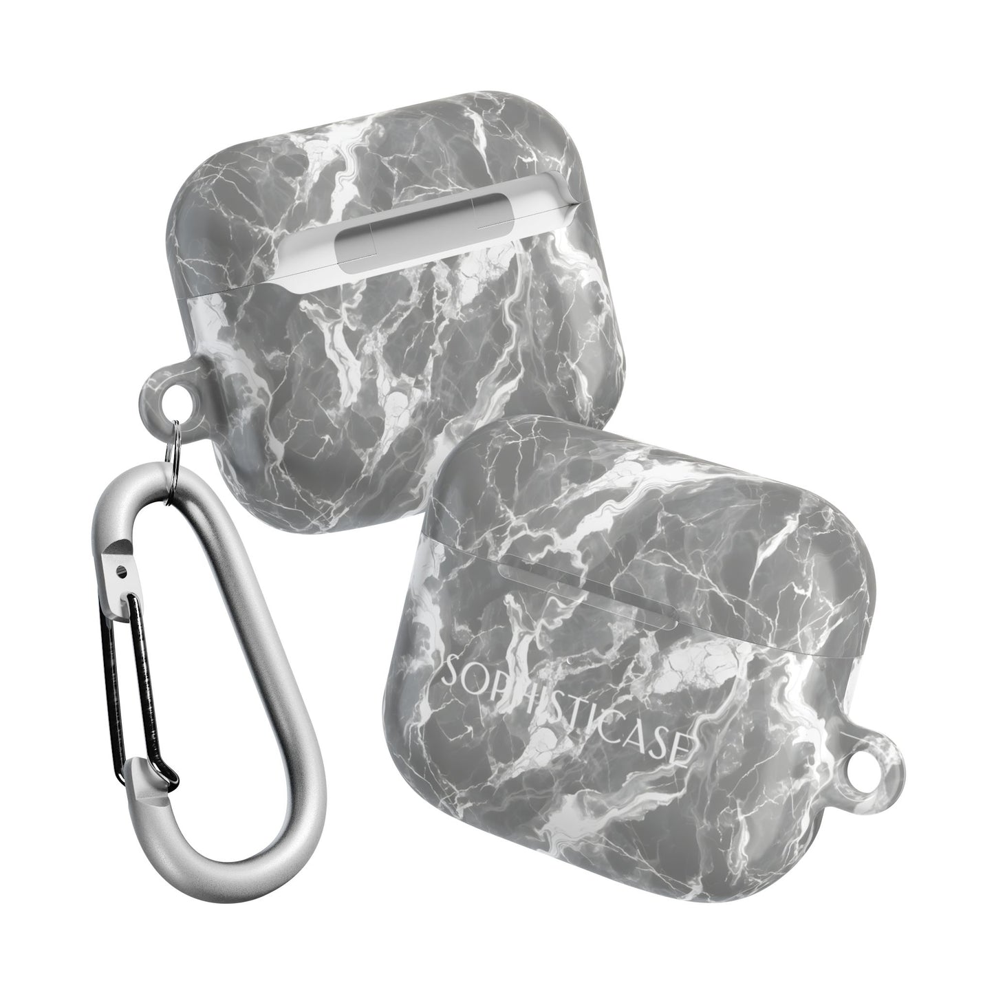 AirPod Cases - Marble Crush in Charcoal Grey