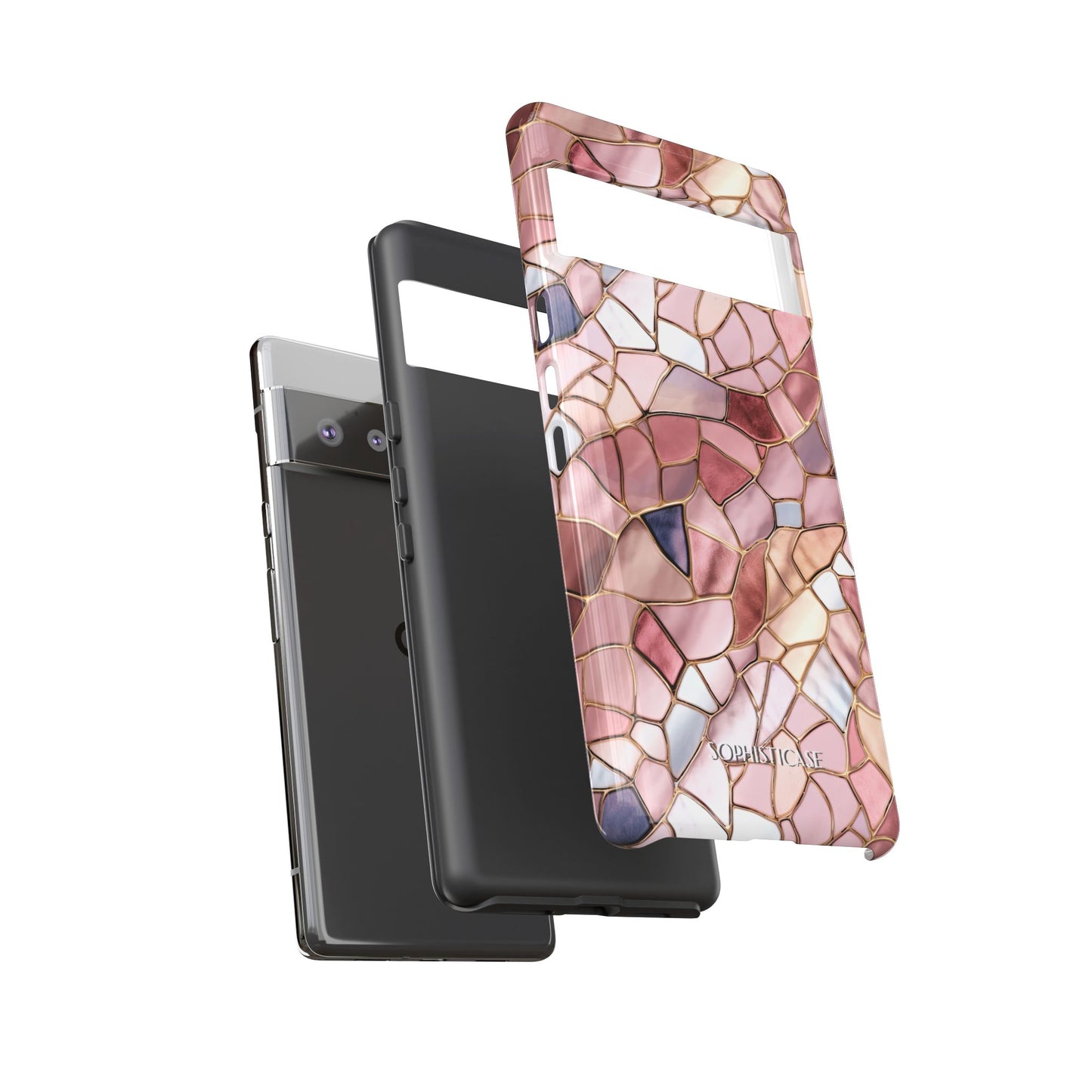 Rose' Runway in Pink Mosaic - Tough Phone Case