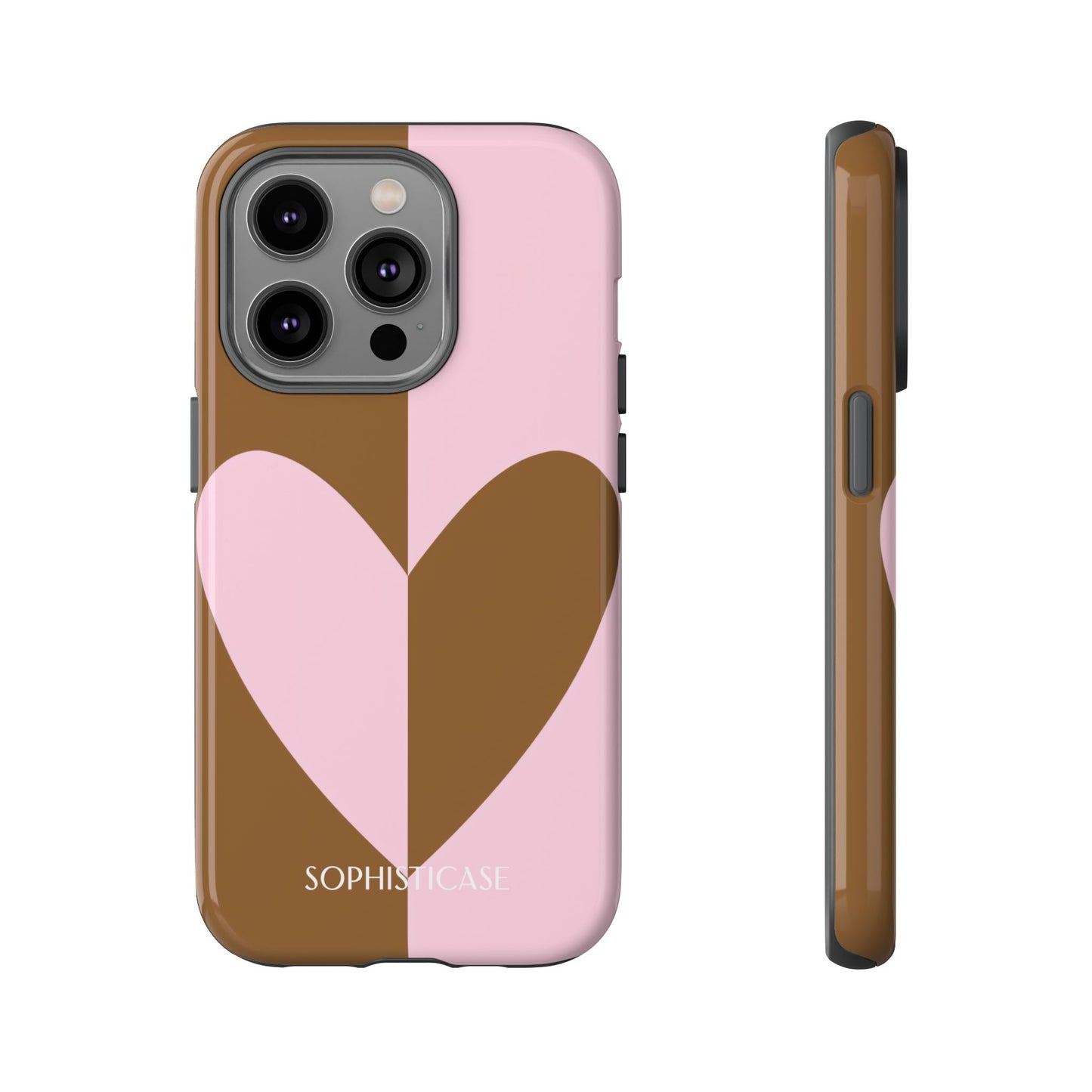 Be Mine in Pink and Brown - iPhone Case