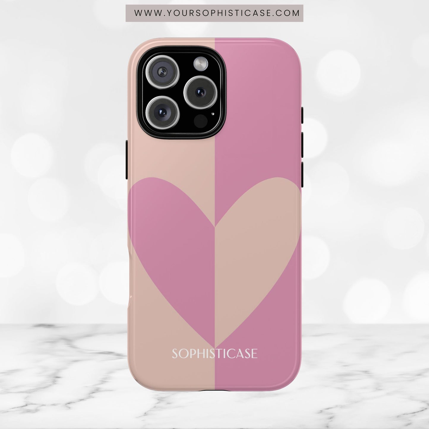 Be Mine in Pink and Brown - iPhone Case