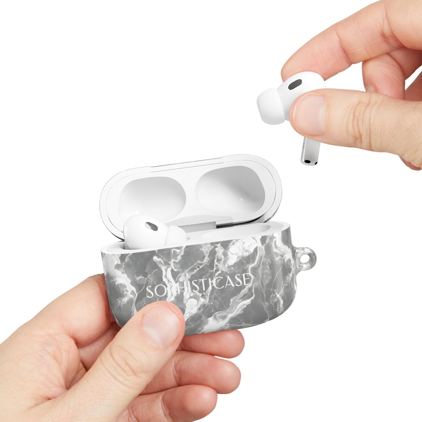 AirPod Cases - Marble Crush in Charcoal Grey