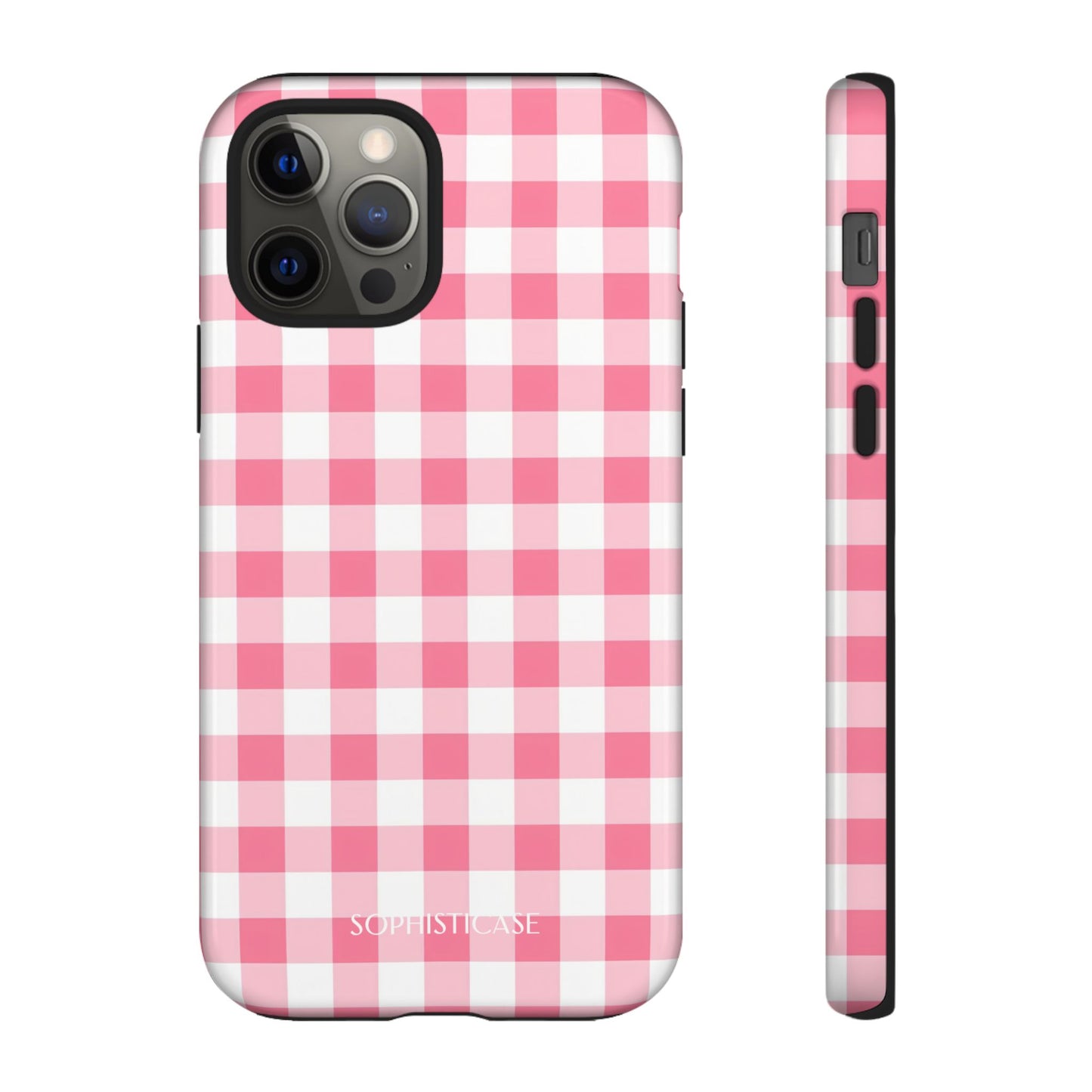 Gingham in Salmon - Tough Phone Case