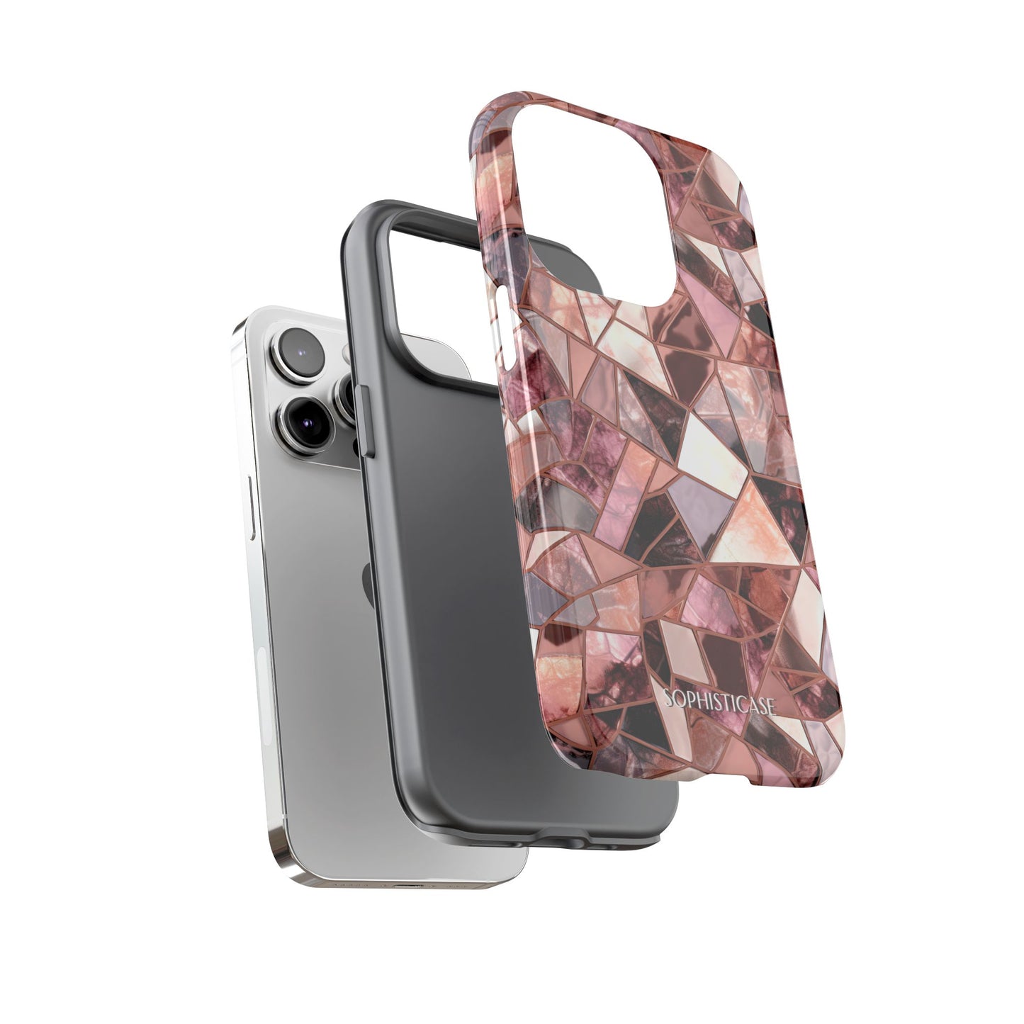 Rose' Runway in Merlot Mosaic - Tough Phone Case