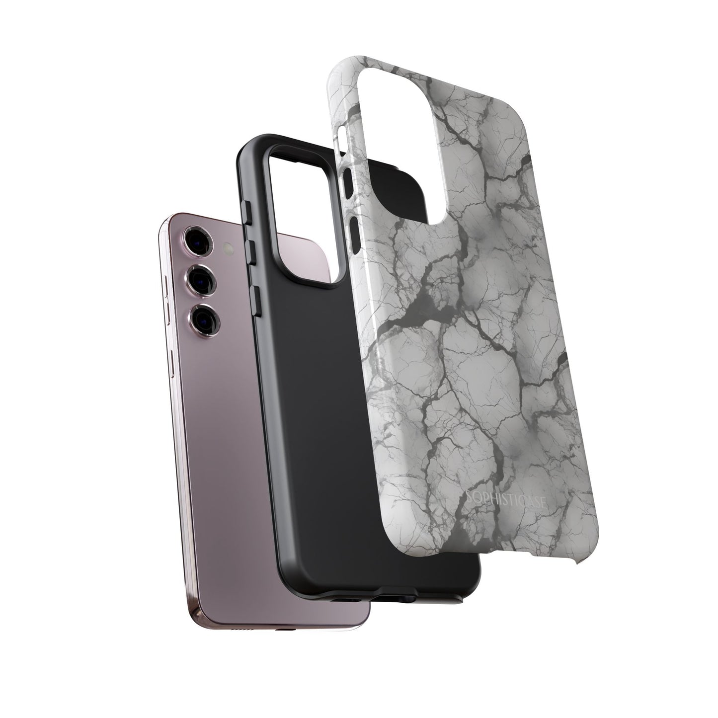 Marble Opulence in Charcoal Grey - Samsung Galaxy Case