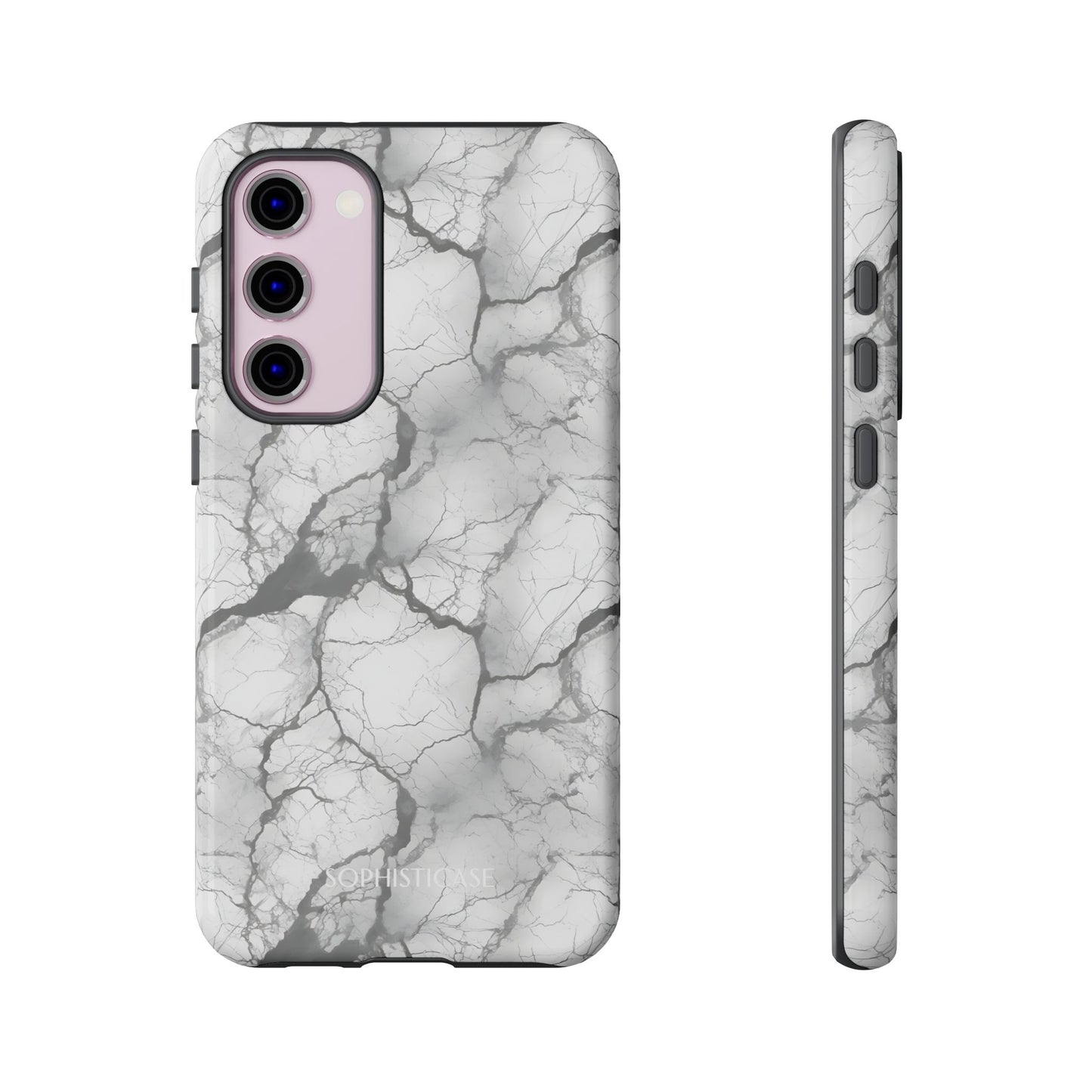 Marble Opulence in Charcoal Grey - Tough Phone Case