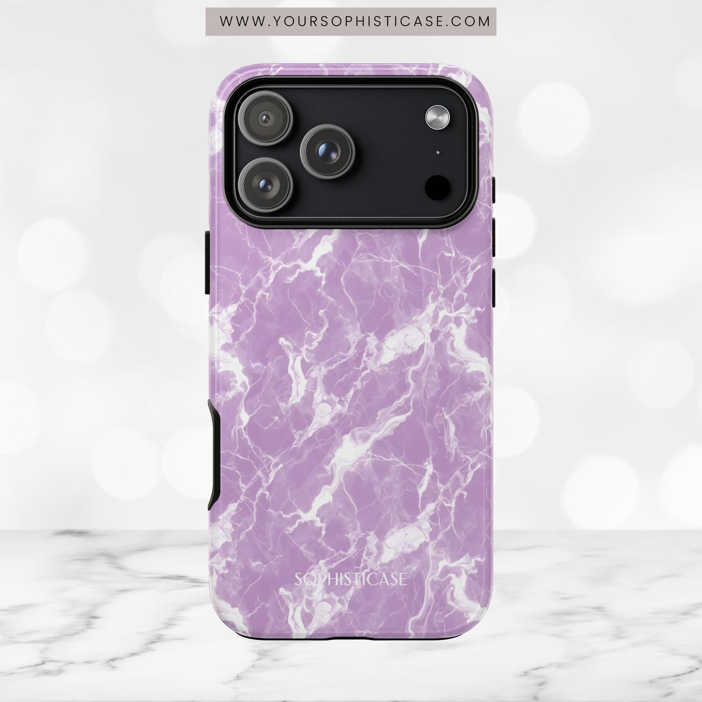 Marble Crush in Purple - iPhone Case