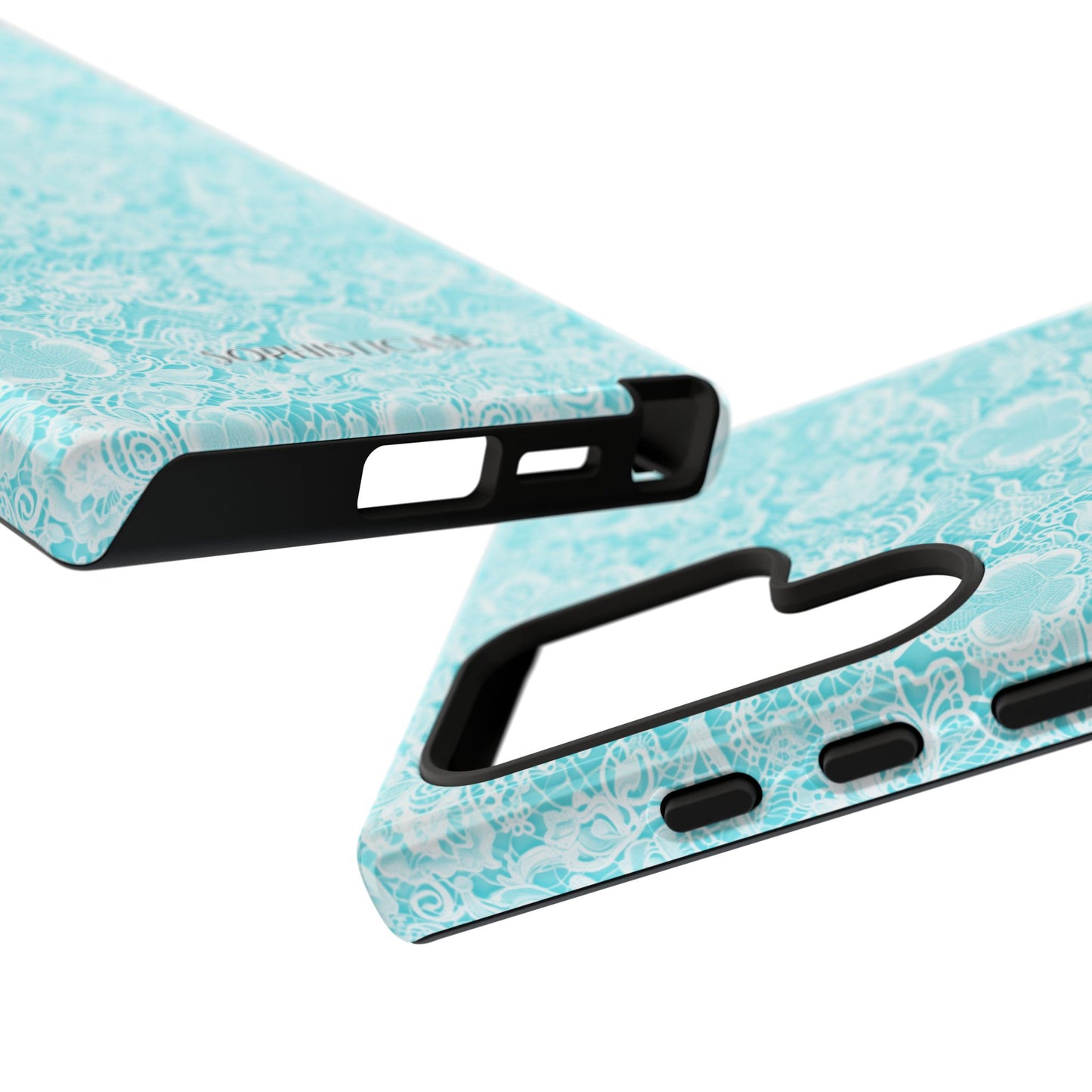 Luxe Lace in Aqua - Tough Phone Case