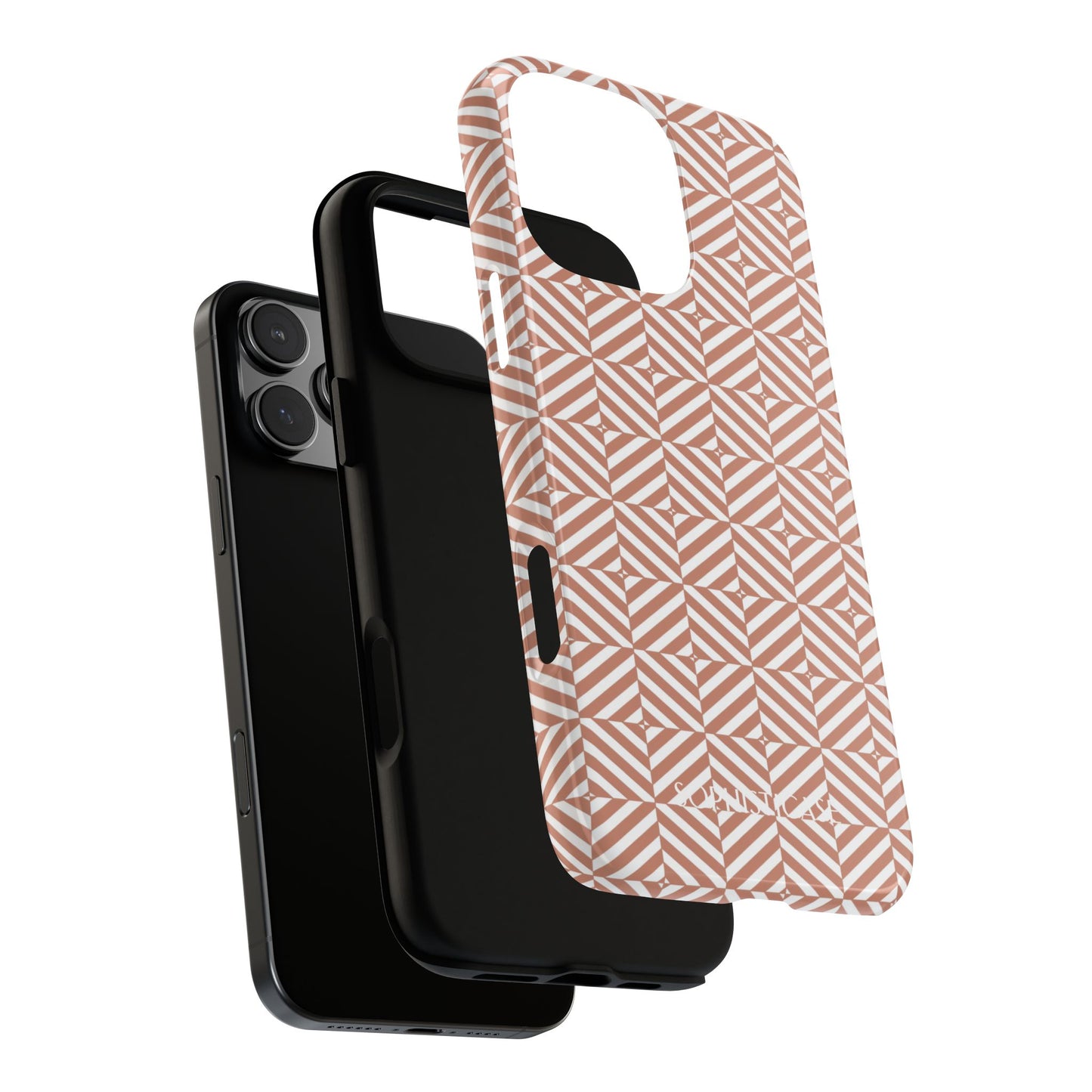 Illusions in Light Brown - Tough Phone Case for iPhone