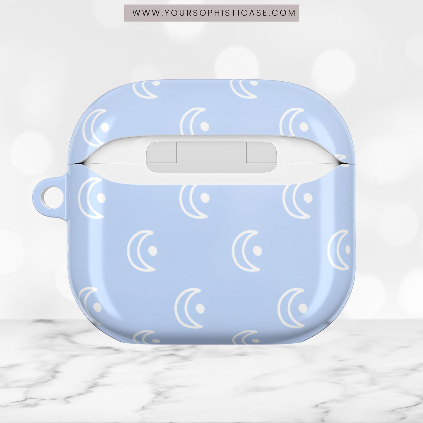 AirPod Cases - Moon Phase in Baby Blue