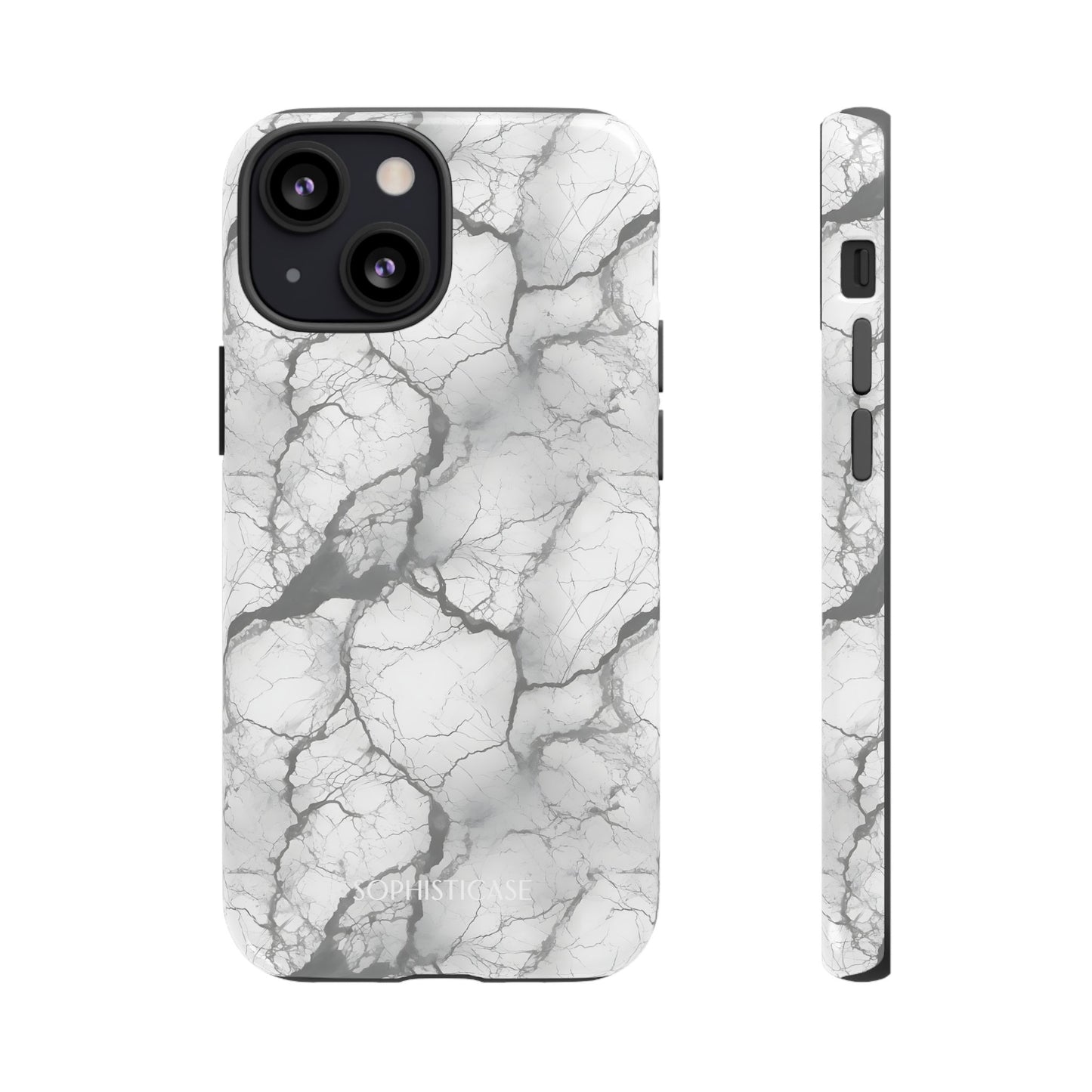 Marble Opulence in Charcoal Grey - iPhone Case