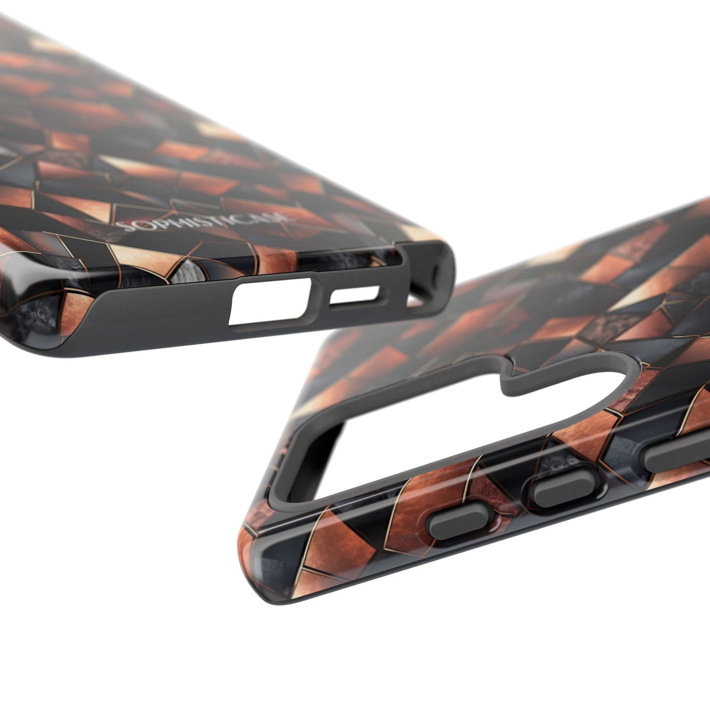 Rose' Runway in Noir Mosaic - Tough Phone Case