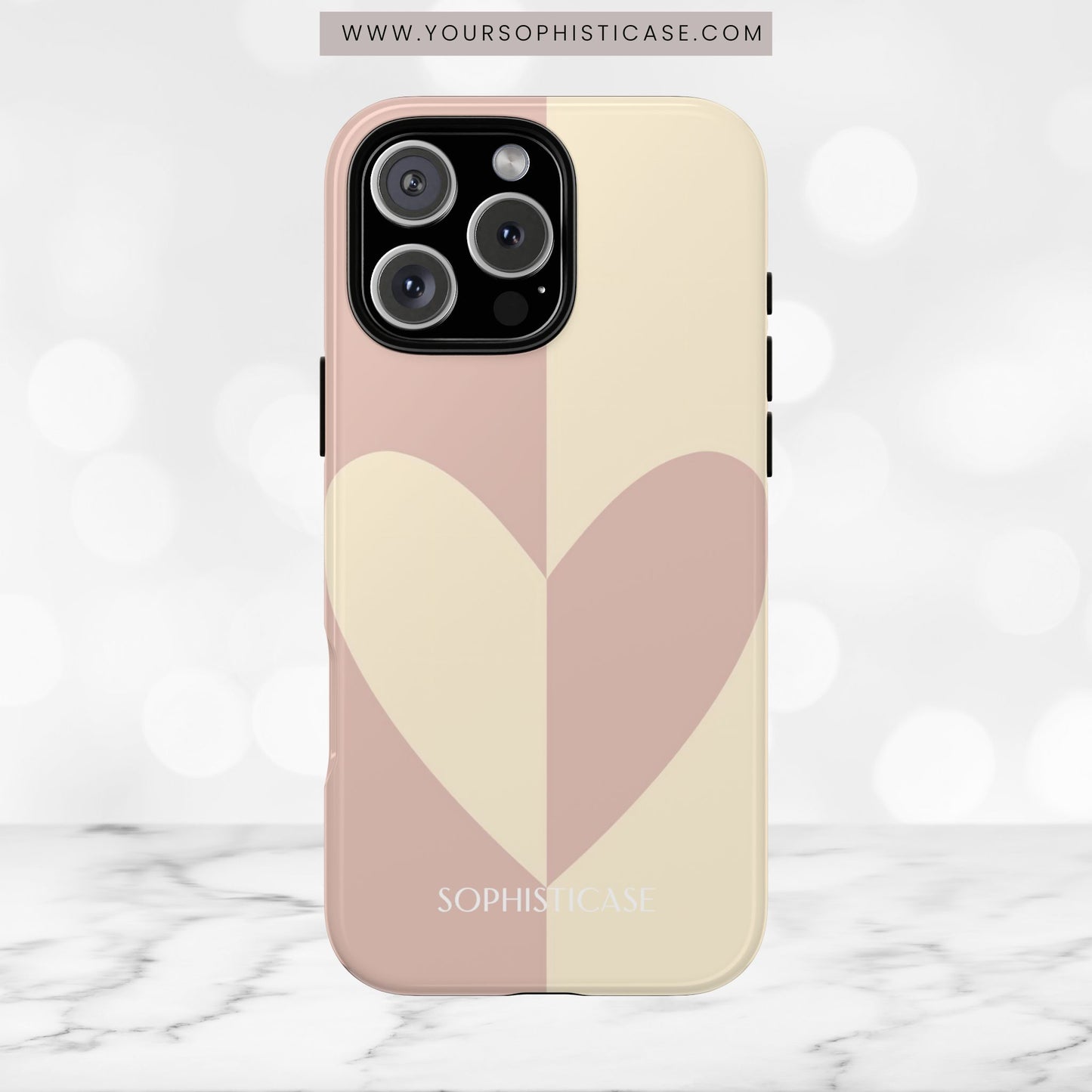 Be Mine in Brown and Beige - iPhone Case