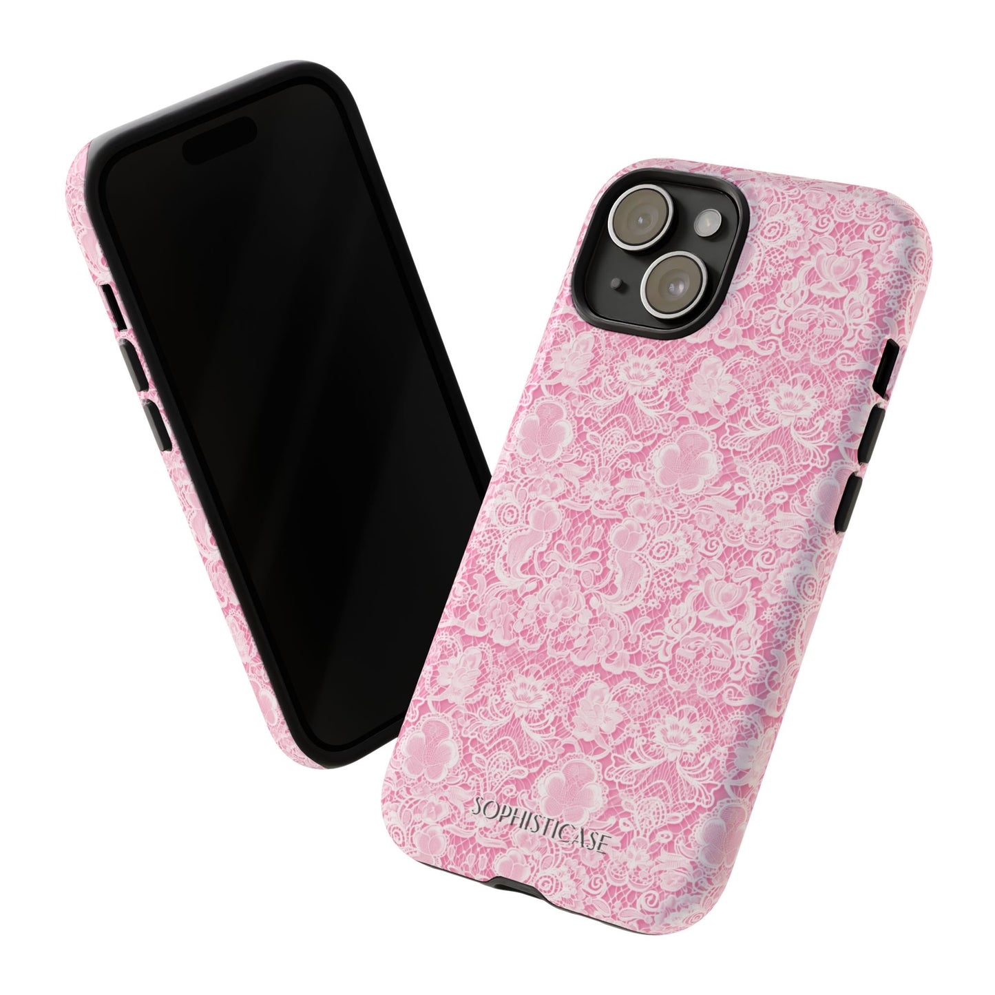 Luxe Lace in Pink - iPhone Case