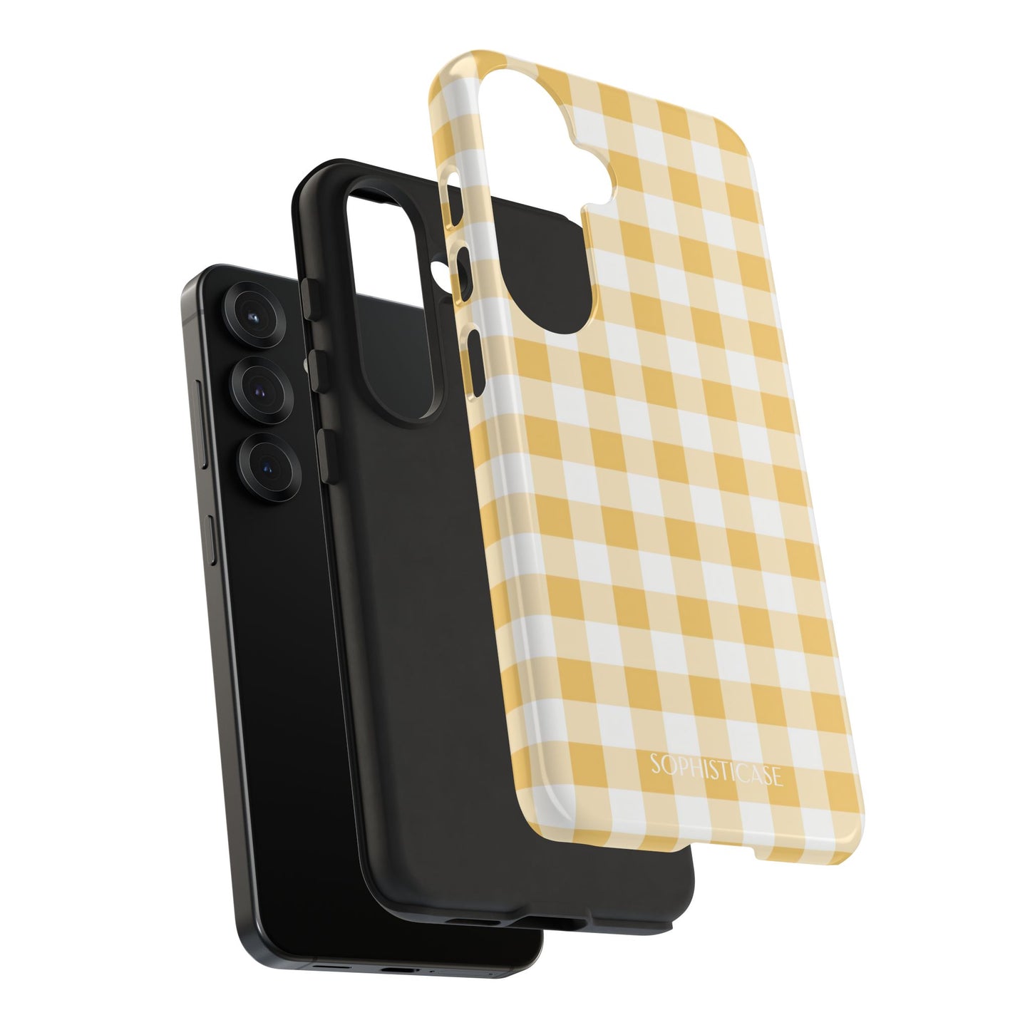 Gingham in Yellow - Tough Phone Case
