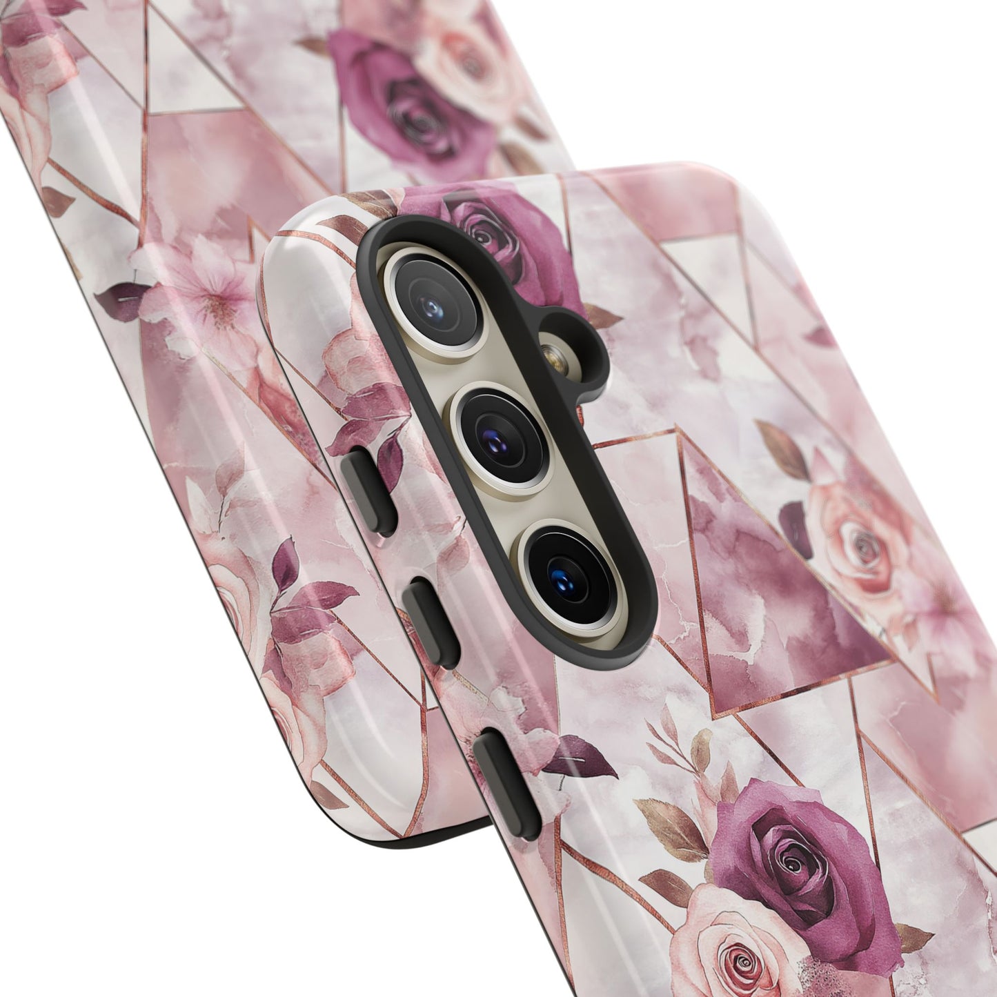 Royal Floral in Plum Chevron - Tough Phone Case