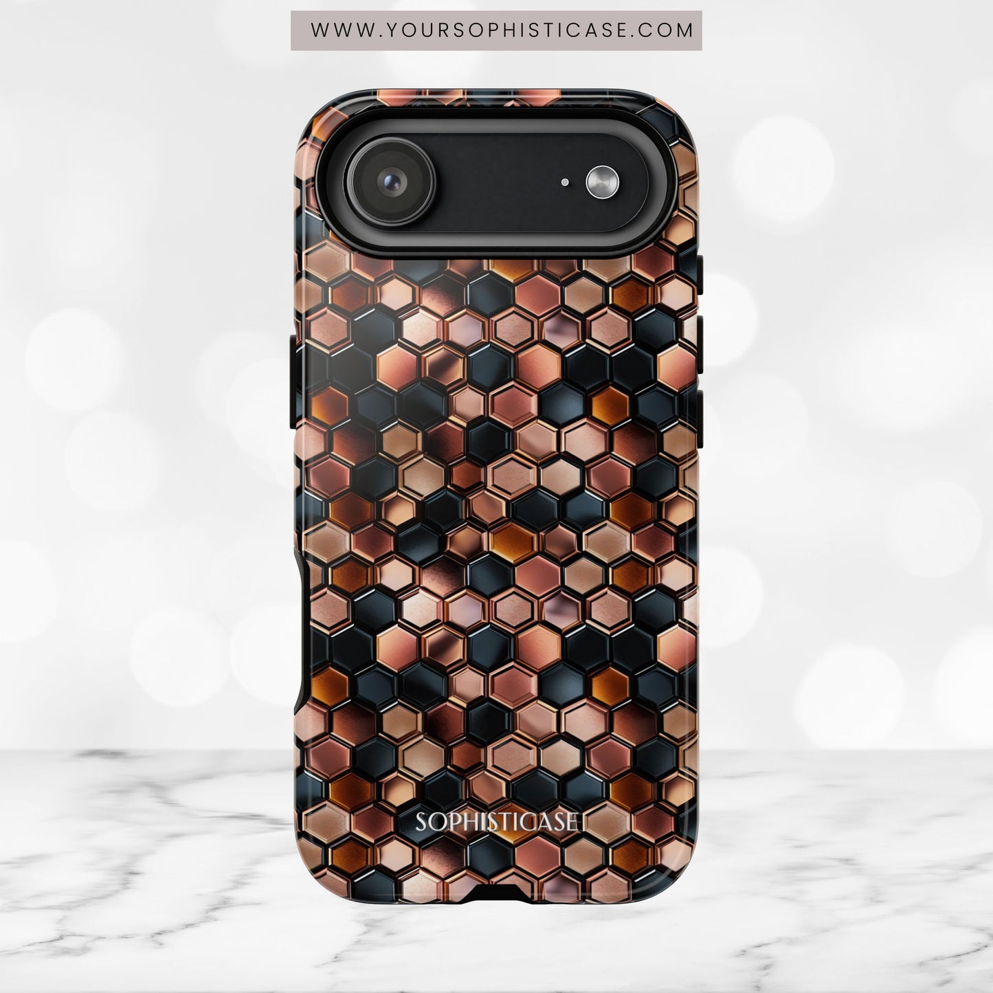 Rose' Runway in Honeycomb Mosaic - Tough Phone Case