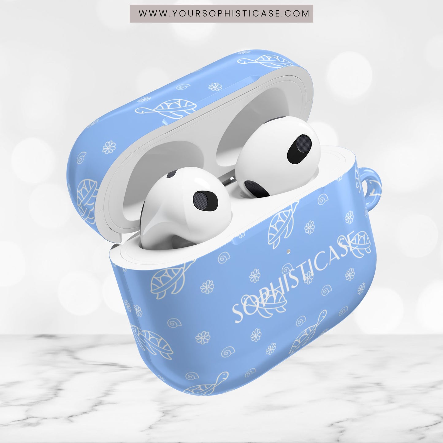 AirPod Cases - Turtle Island in Blue
