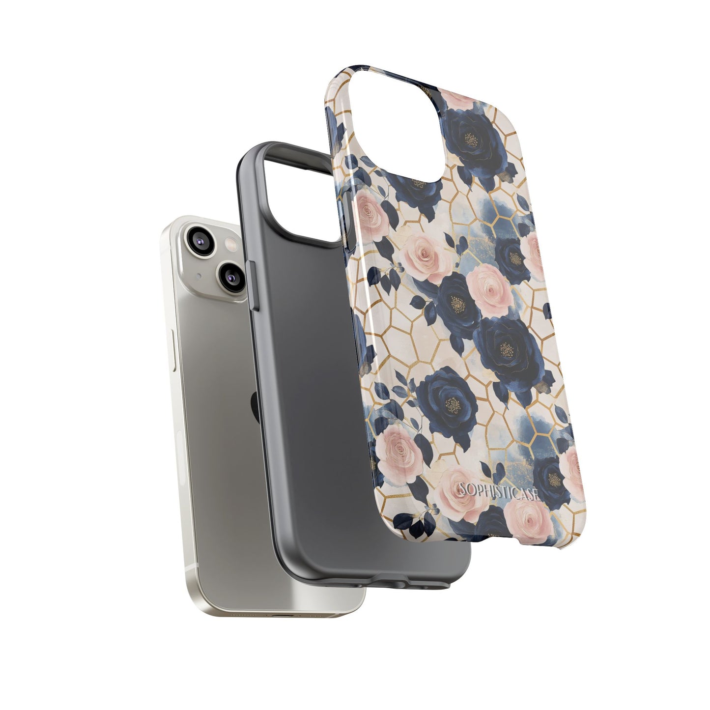 Royal Floral in Navy Hive - Tough Phone Case
