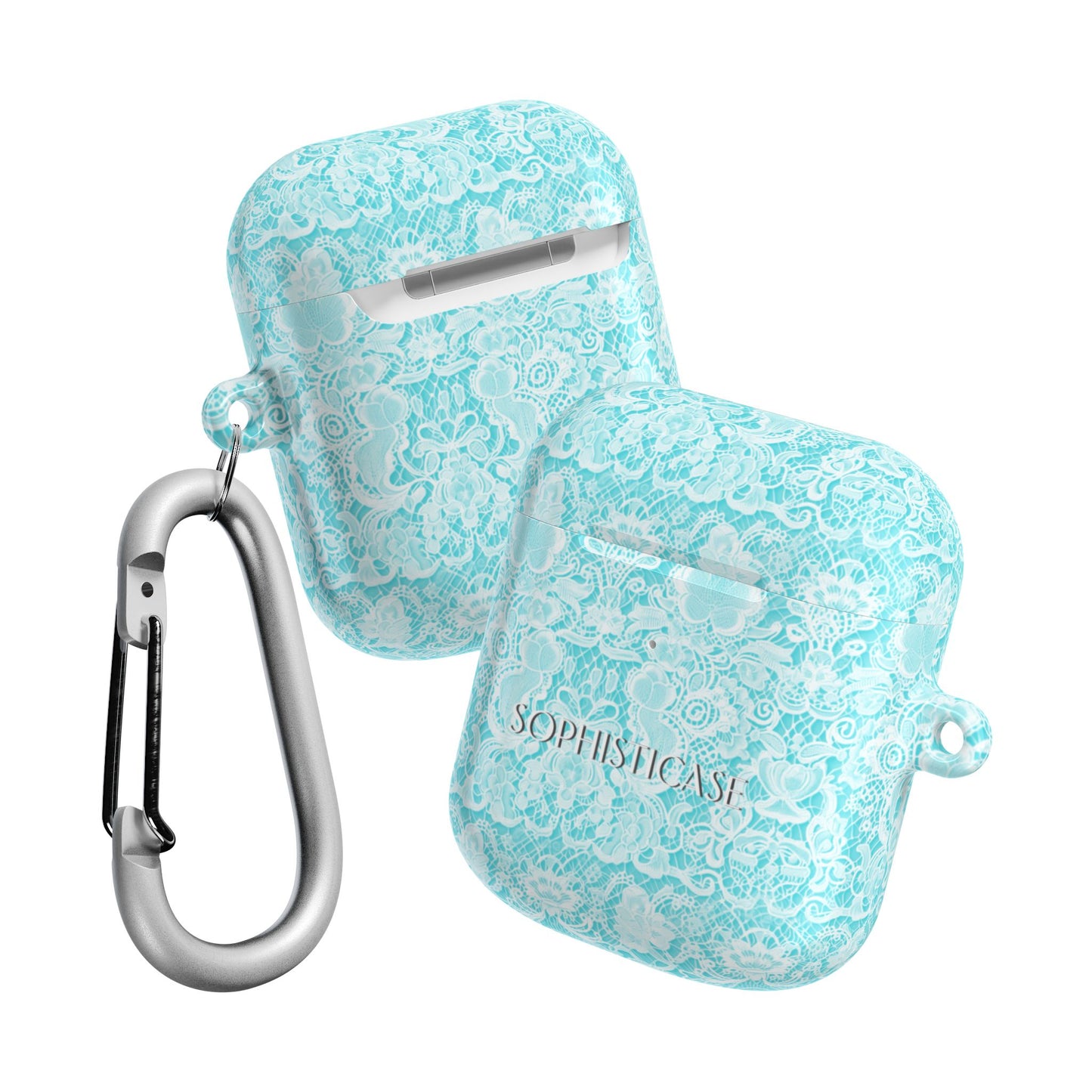 AirPod Cases - Luxe Lace in Aqua