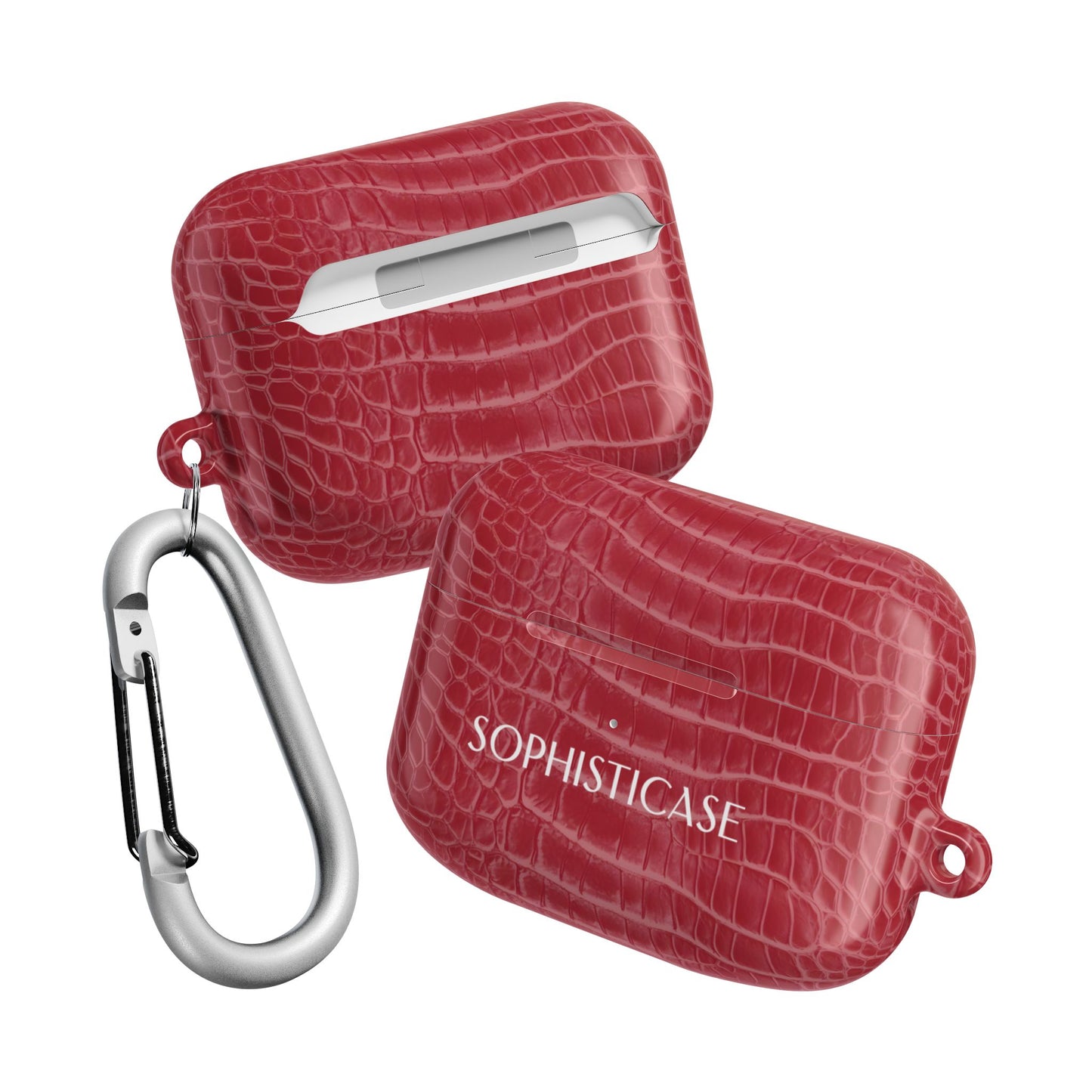 AirPod Cases - Luxe Leather in Cherry Red