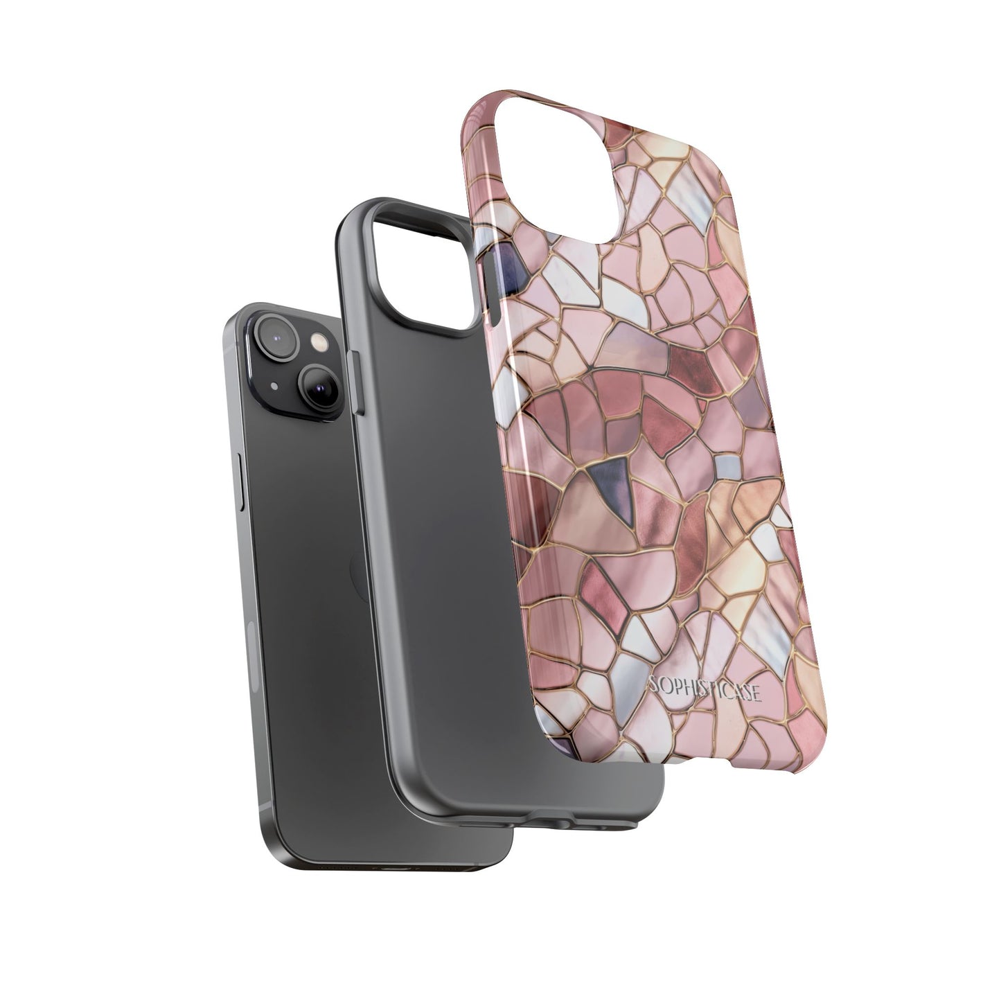 Rose' Runway in Pink Mosaic - Tough Phone Case