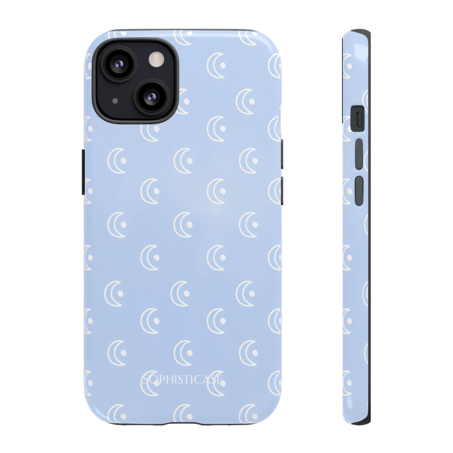 Moon Phase in Baby Blue - iPhone Case