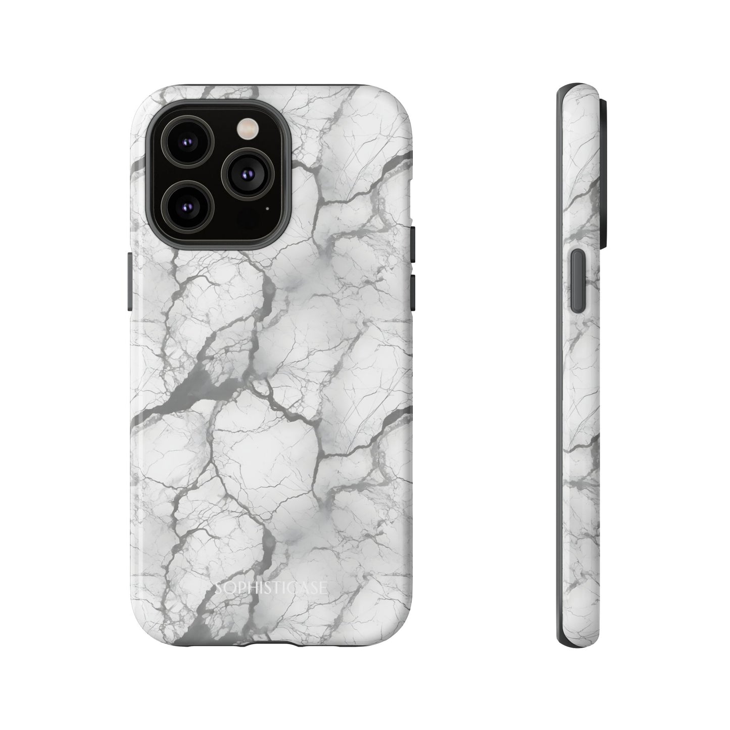 Marble Opulence in Charcoal Grey - iPhone Case