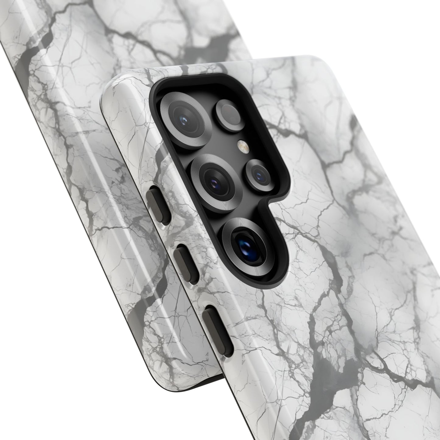 Marble Opulence in Charcoal Grey - Tough Phone Case