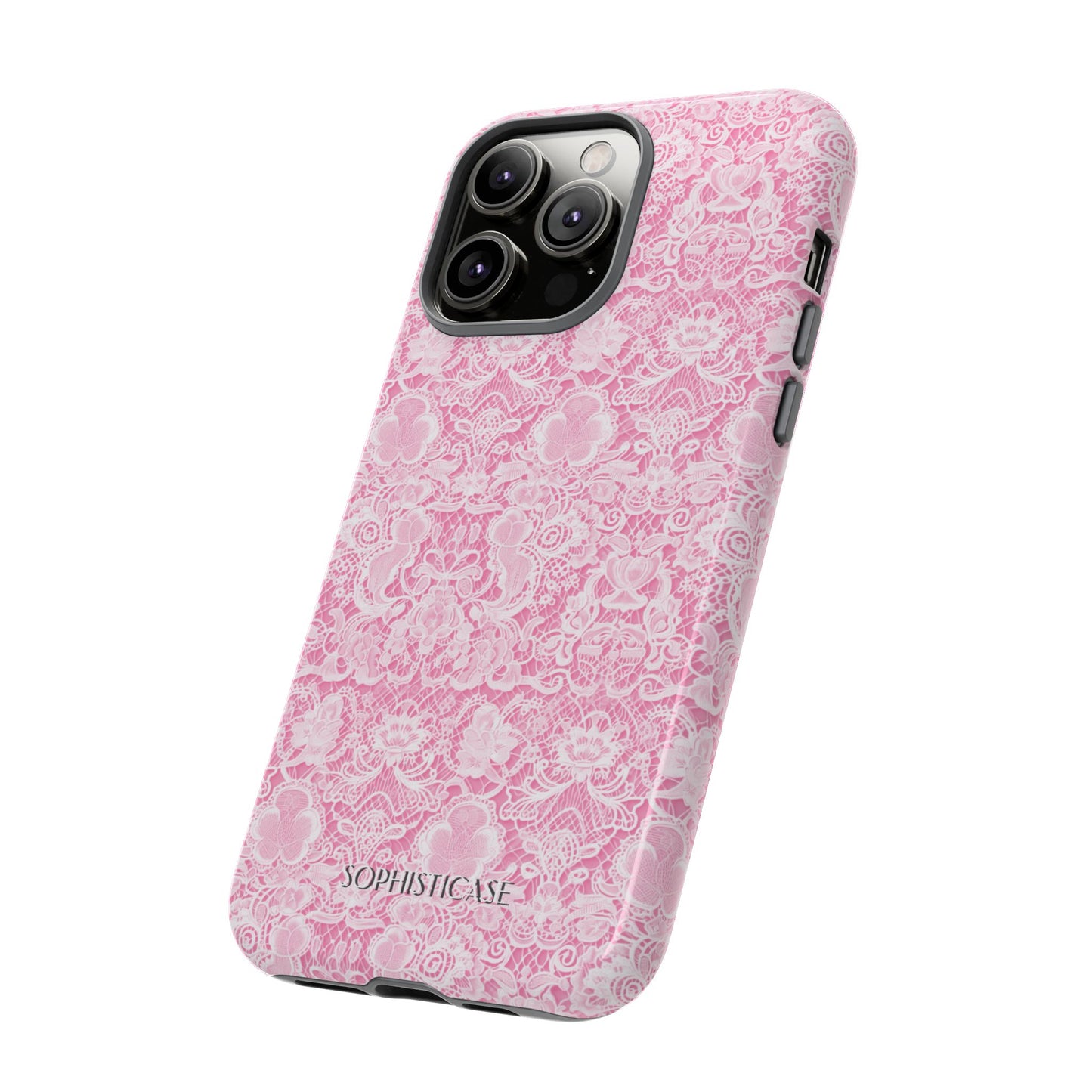 Luxe Lace in Pink - iPhone Case